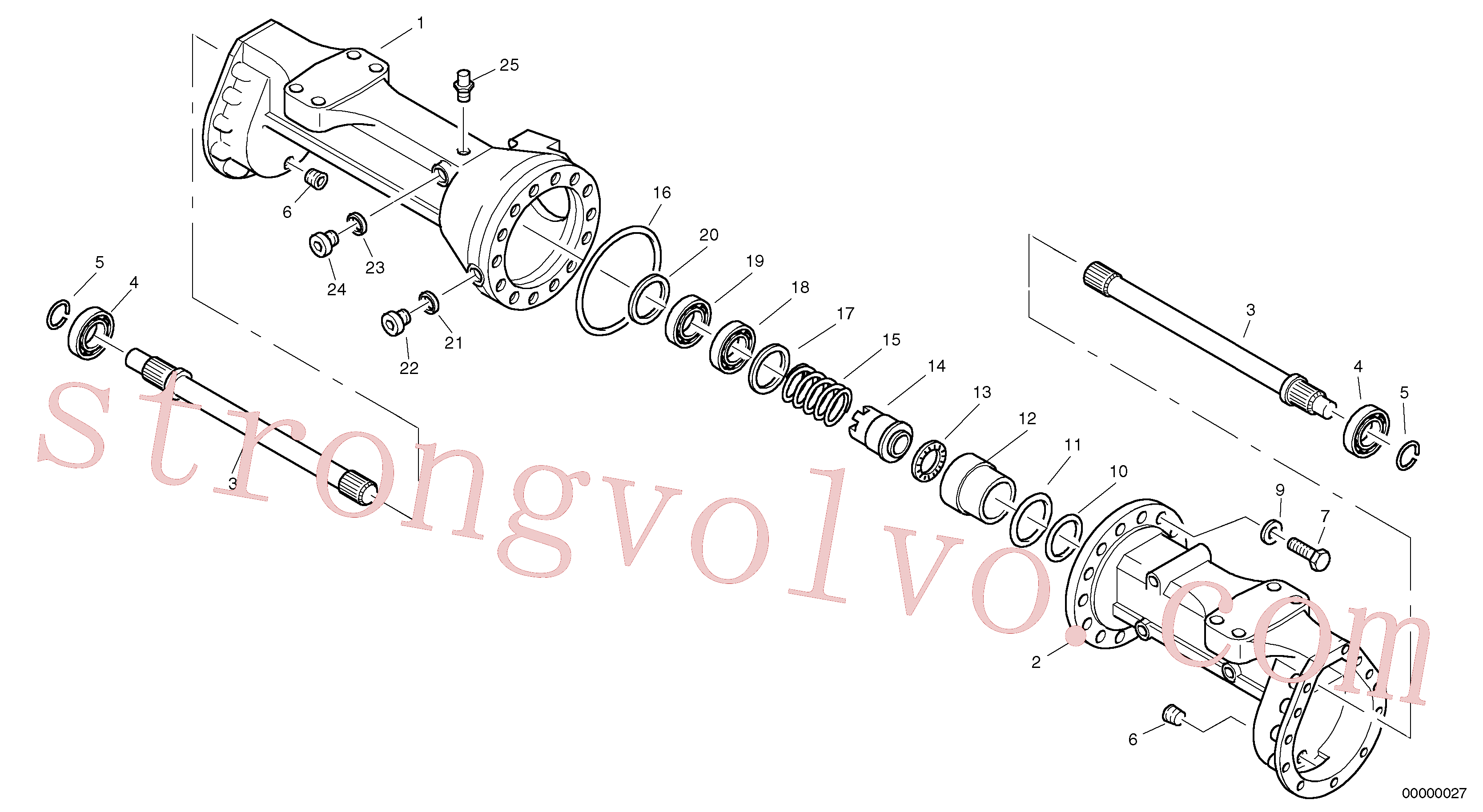 ZM1033960 Volvo Alojamento - eixo dianteiro(00000027 Montagem)