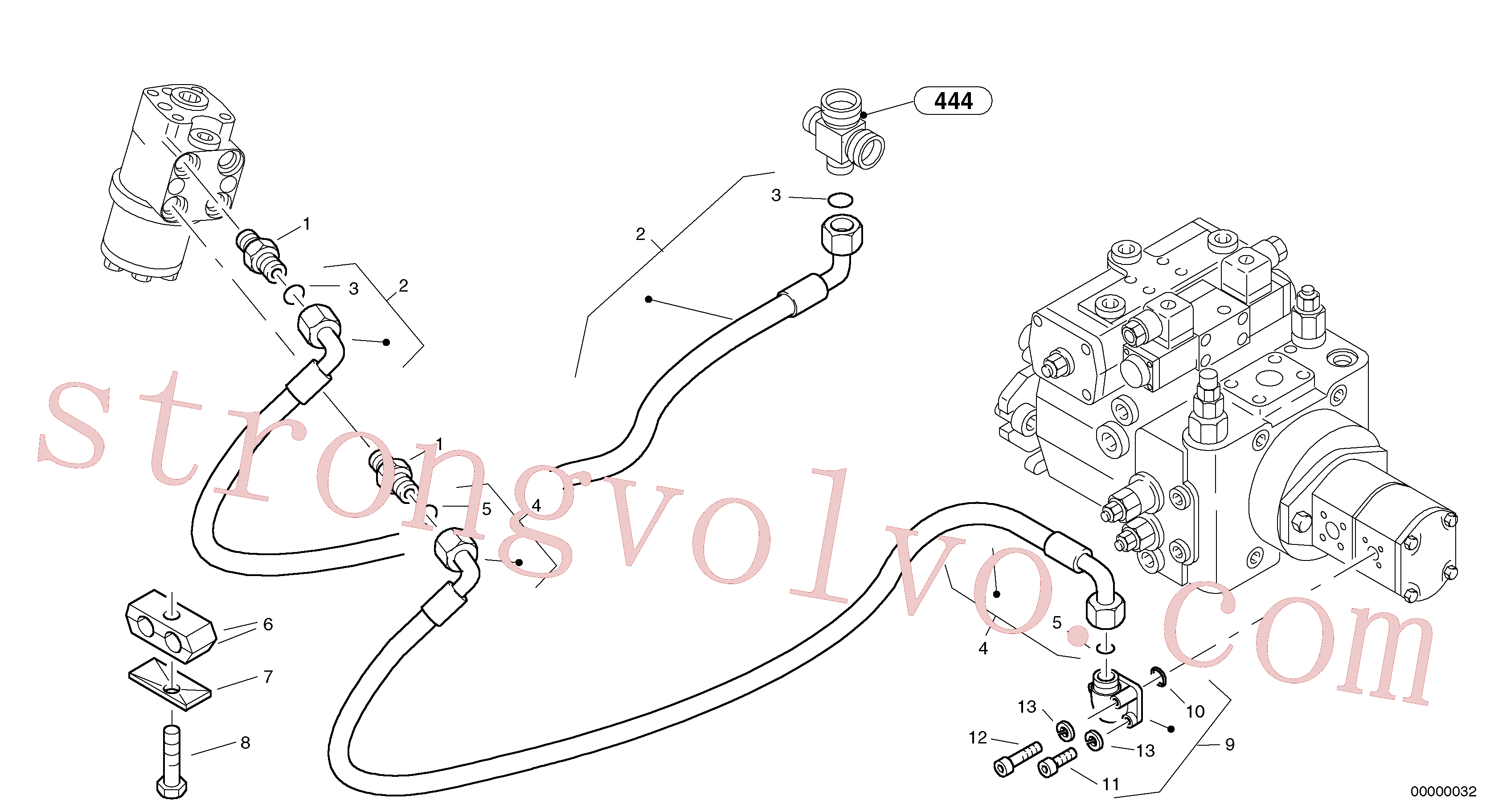 China Made VOE11305384 Braçadeira Volvo Acessórios para escavadeira