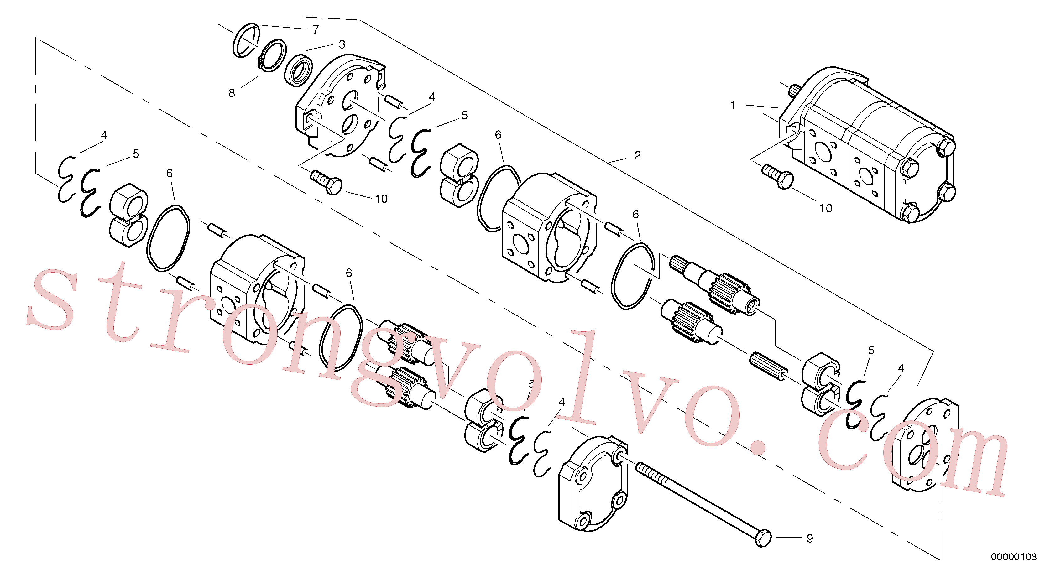 China Made VOE14573783 Parafuso soquete sext Volvo Acessórios para escavadeira