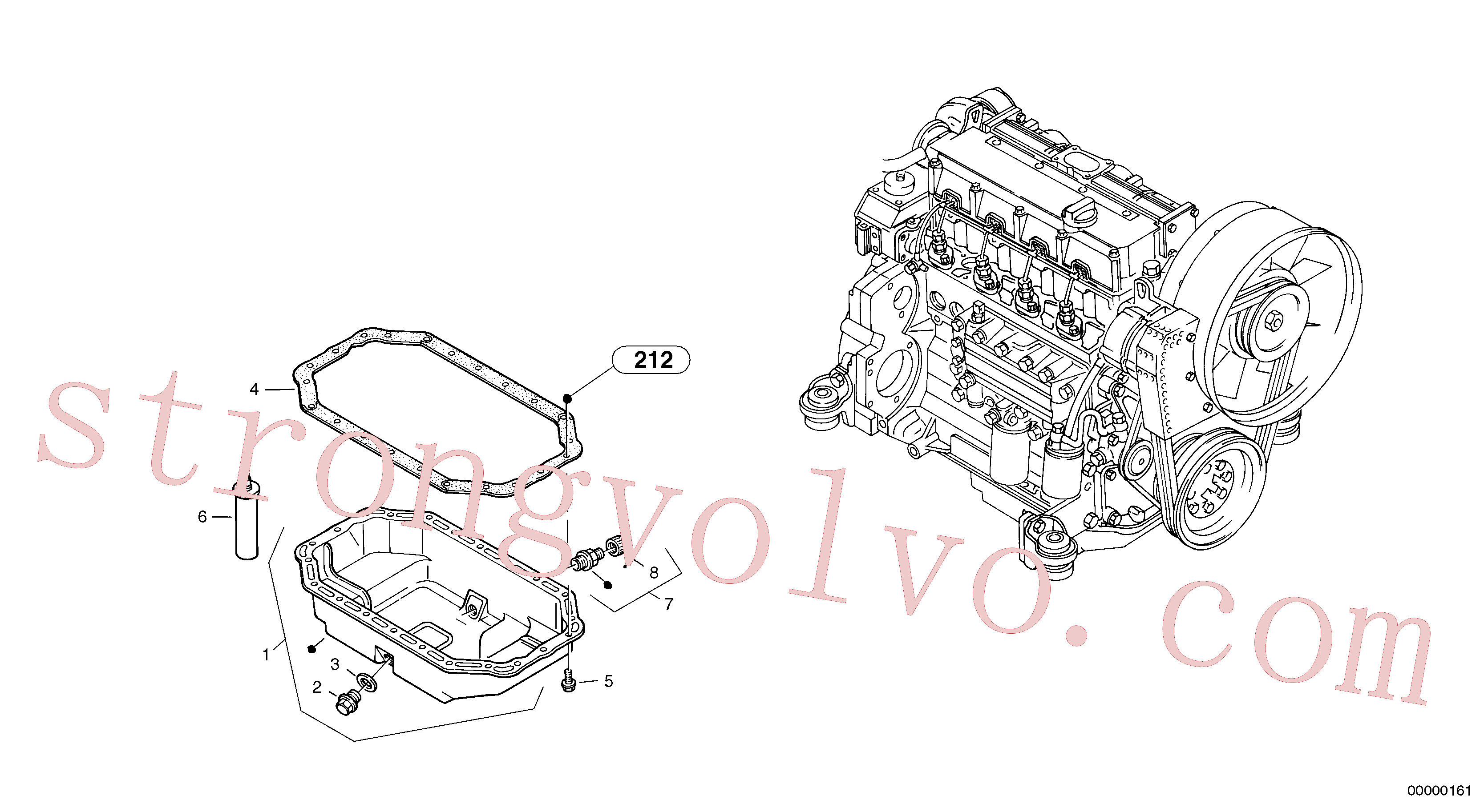 ZM2285689 Volvo Cárter de óleo(00000161 Montagem)