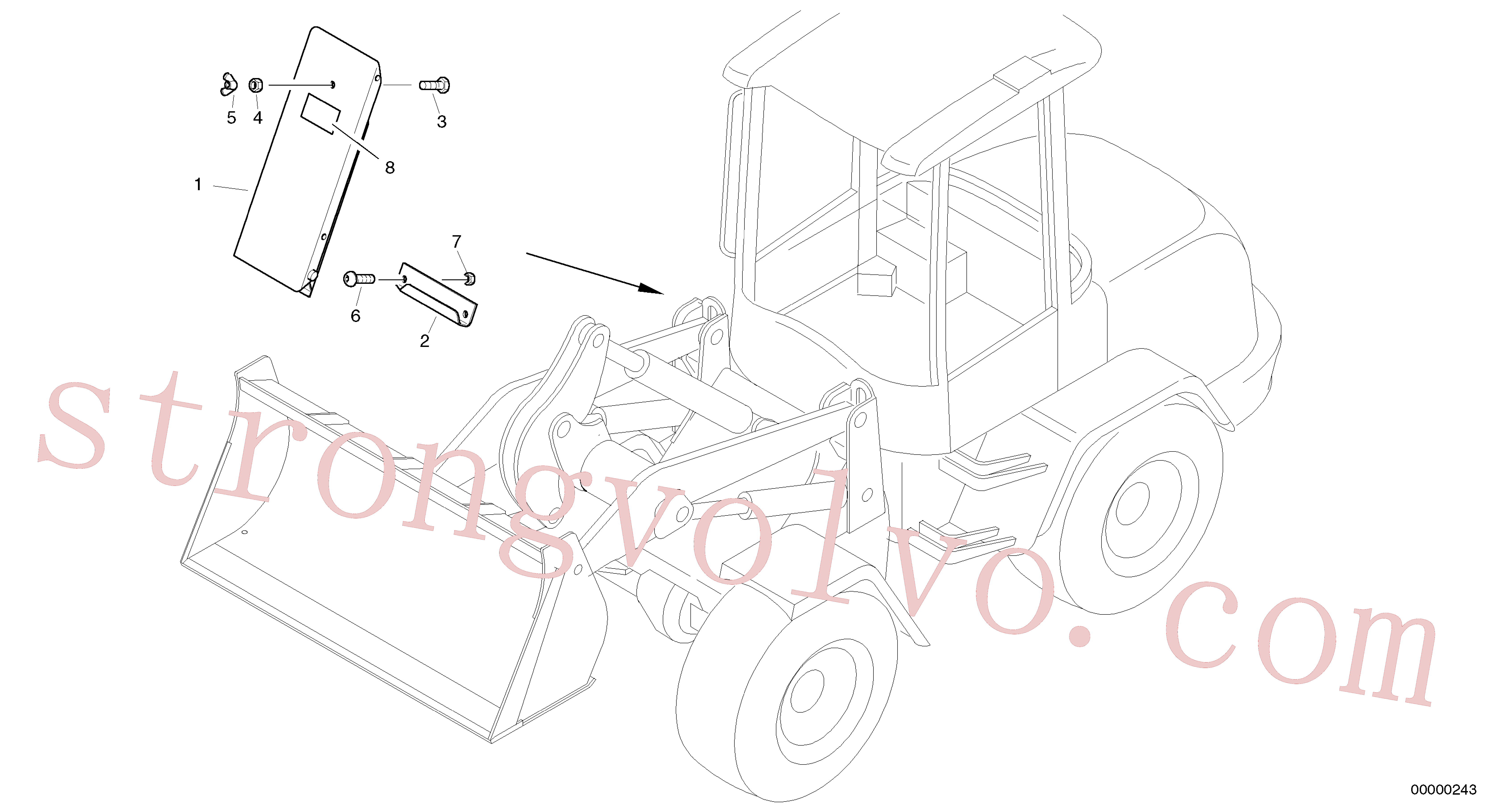 Volvo ZM2810327 Screw Volvo Acessórios para escavadeira