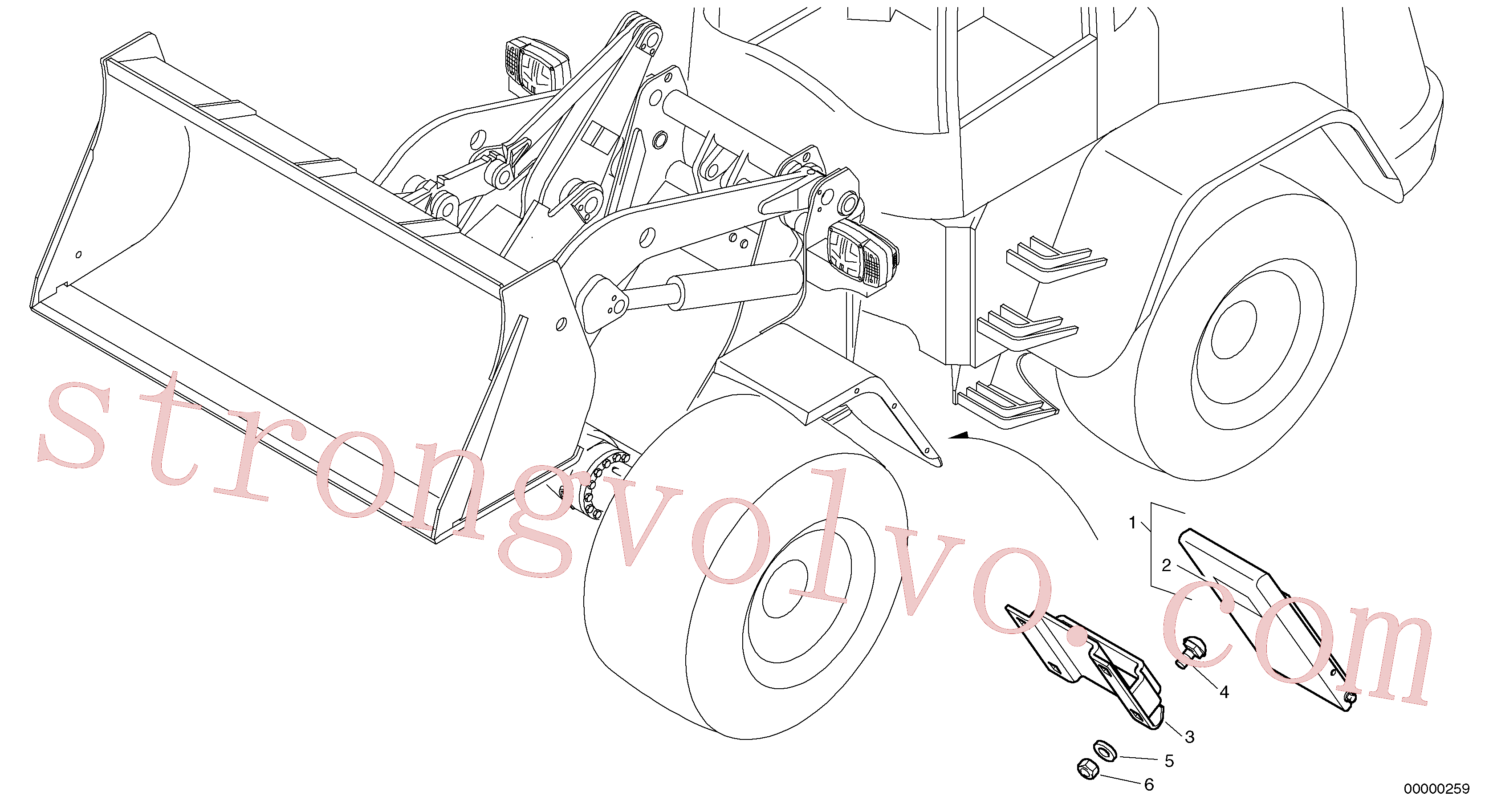ZM4329029 Volvo Calço para roda(00000259 Montagem)