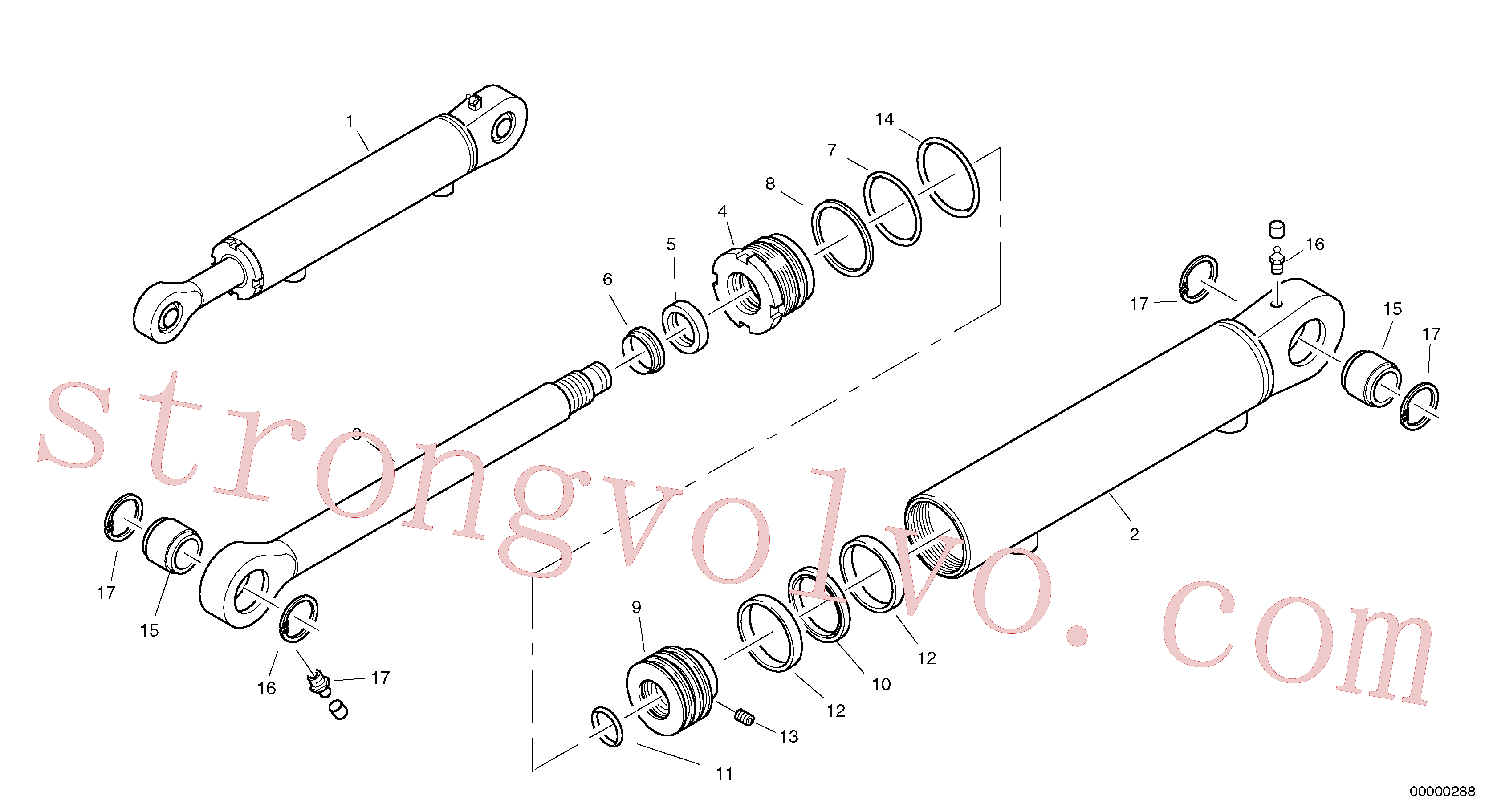 China Made CH30561 Rolam esférico Volvo Acessórios para escavadeira