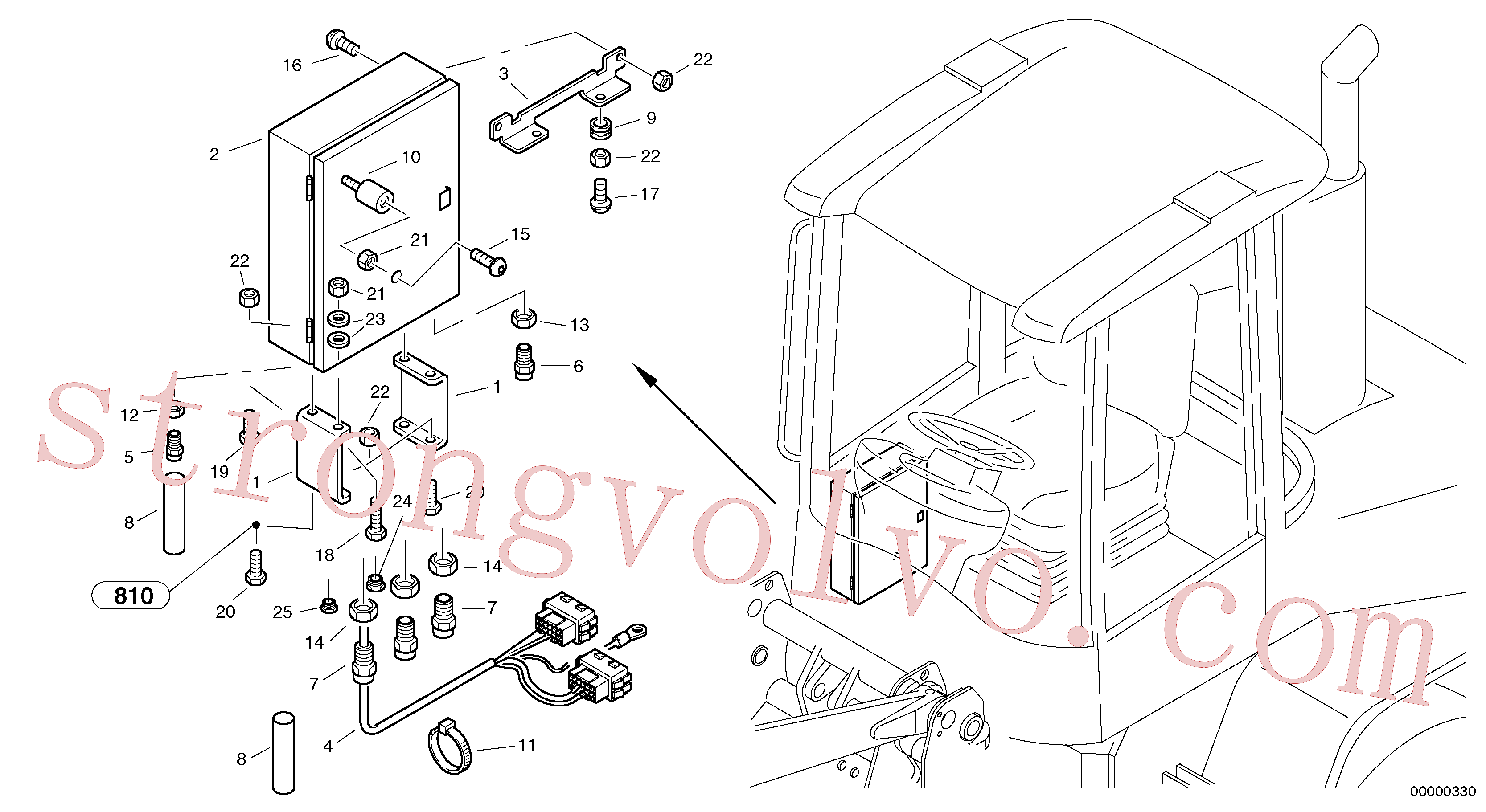 VOE11305425 Volvo Opção - aplicação de espalhador de sal(00000330 Montagem)