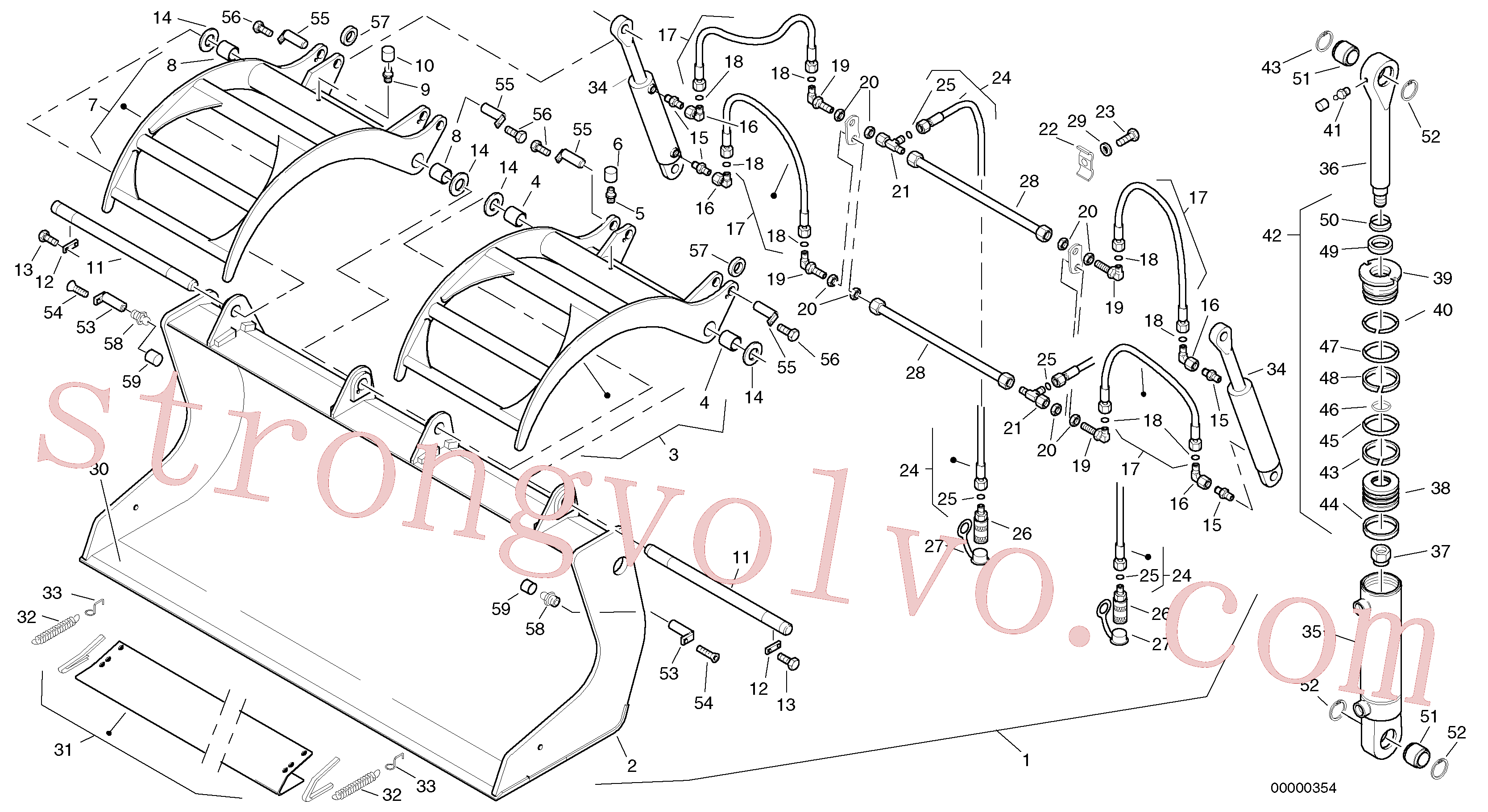 ZM2223790 Volvo Balde de carga(00000354 Montagem)