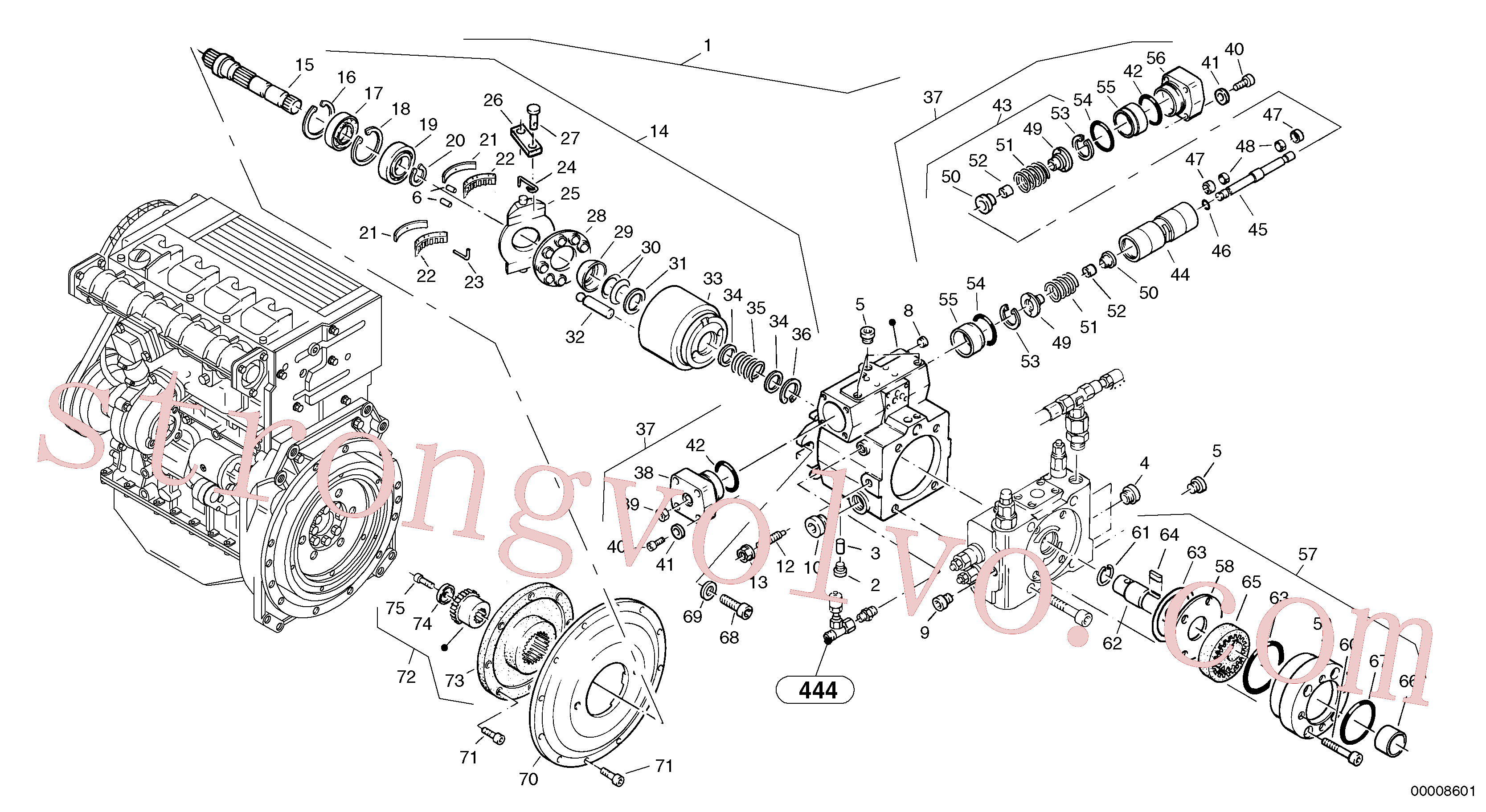 ZM2814688 Volvo Bomba de deslocamento variável(00008601 Montagem)