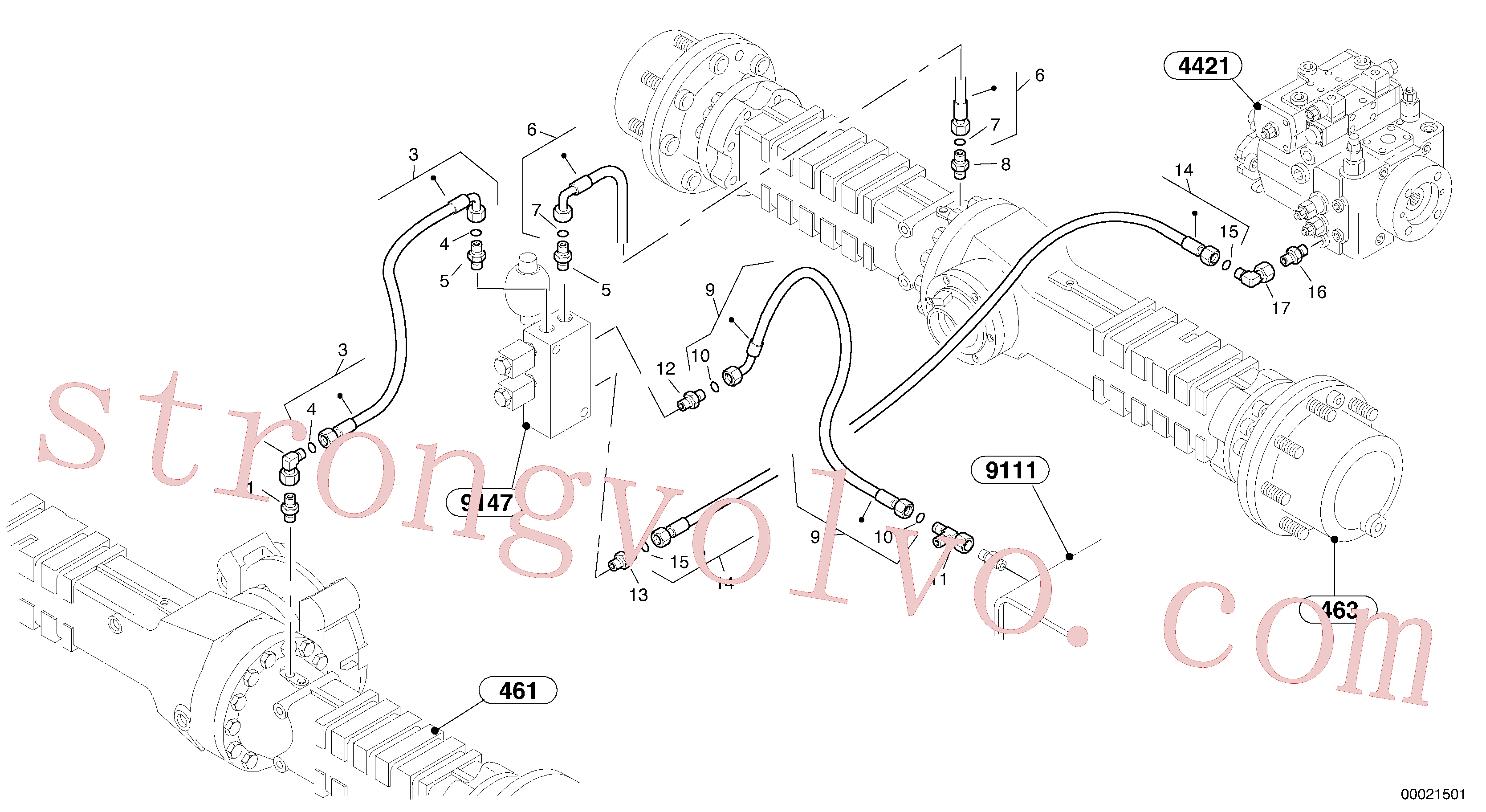 ZM2803349 Volvo Bloqueio diferencial(00021501 Montagem)