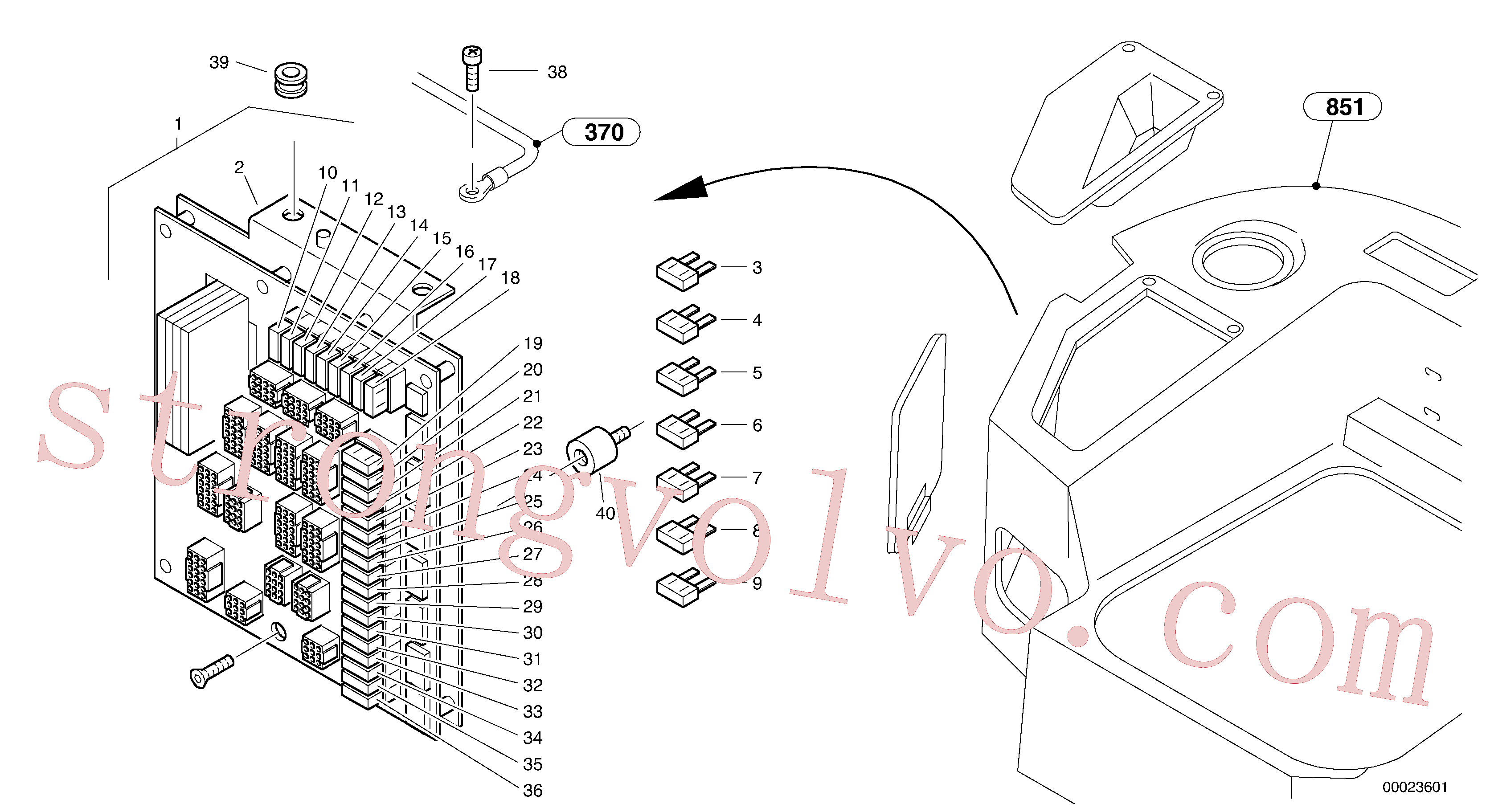 VOE11305425 Volvo Computador central(00023601 Montagem)