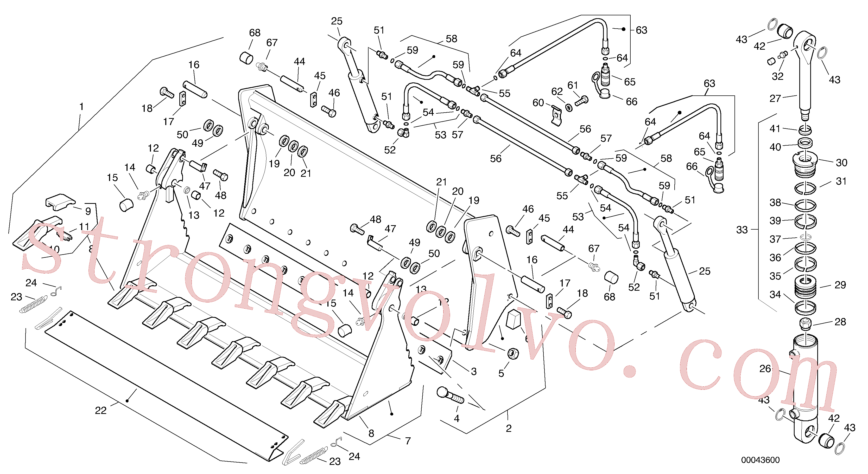 ZM4317146 Volvo Balde combinado - TPZ sem dentes(00043600 Montagem)