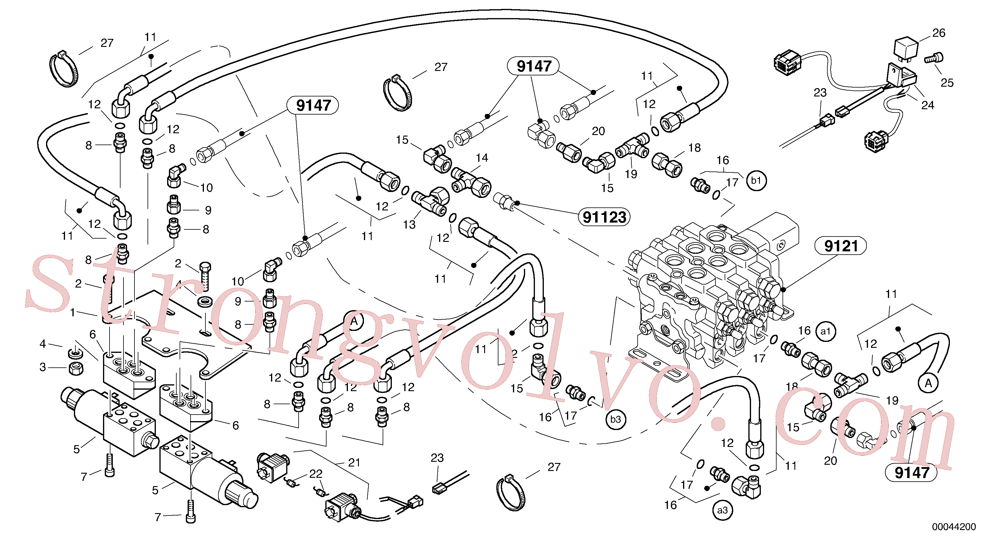 ZM8092340 Volvo Função hidráulica - n.º 3(00044200 Montagem)