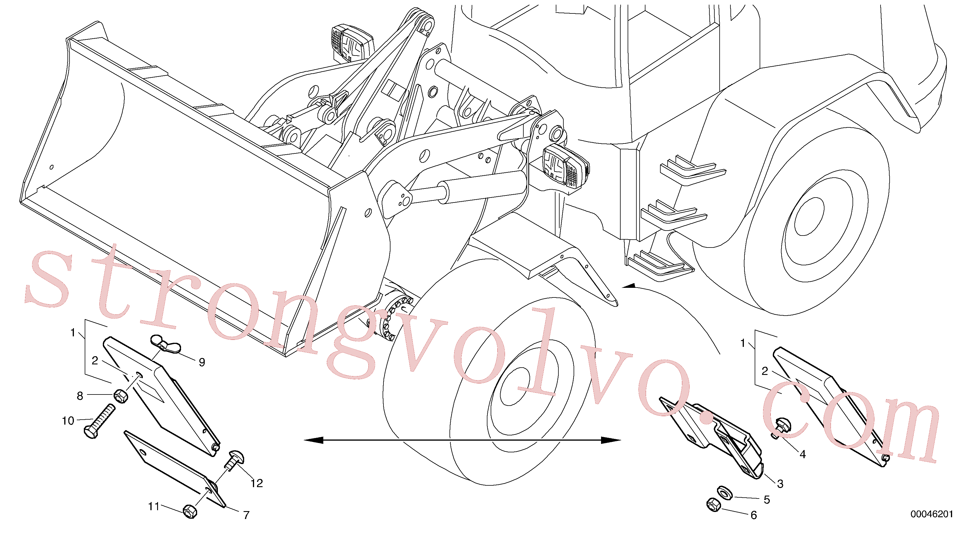 VOE11305837 Volvo Calço para roda(00046201 Montagem)