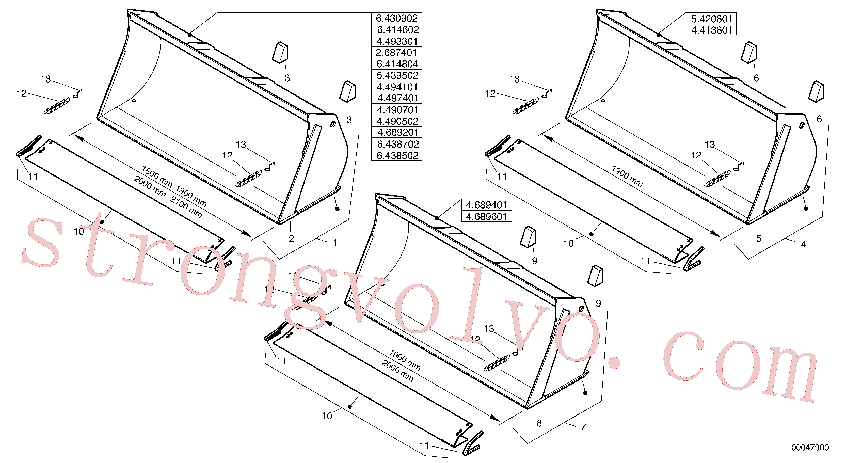 Atacado ZM2801364 Olhal Volvo escavadeira