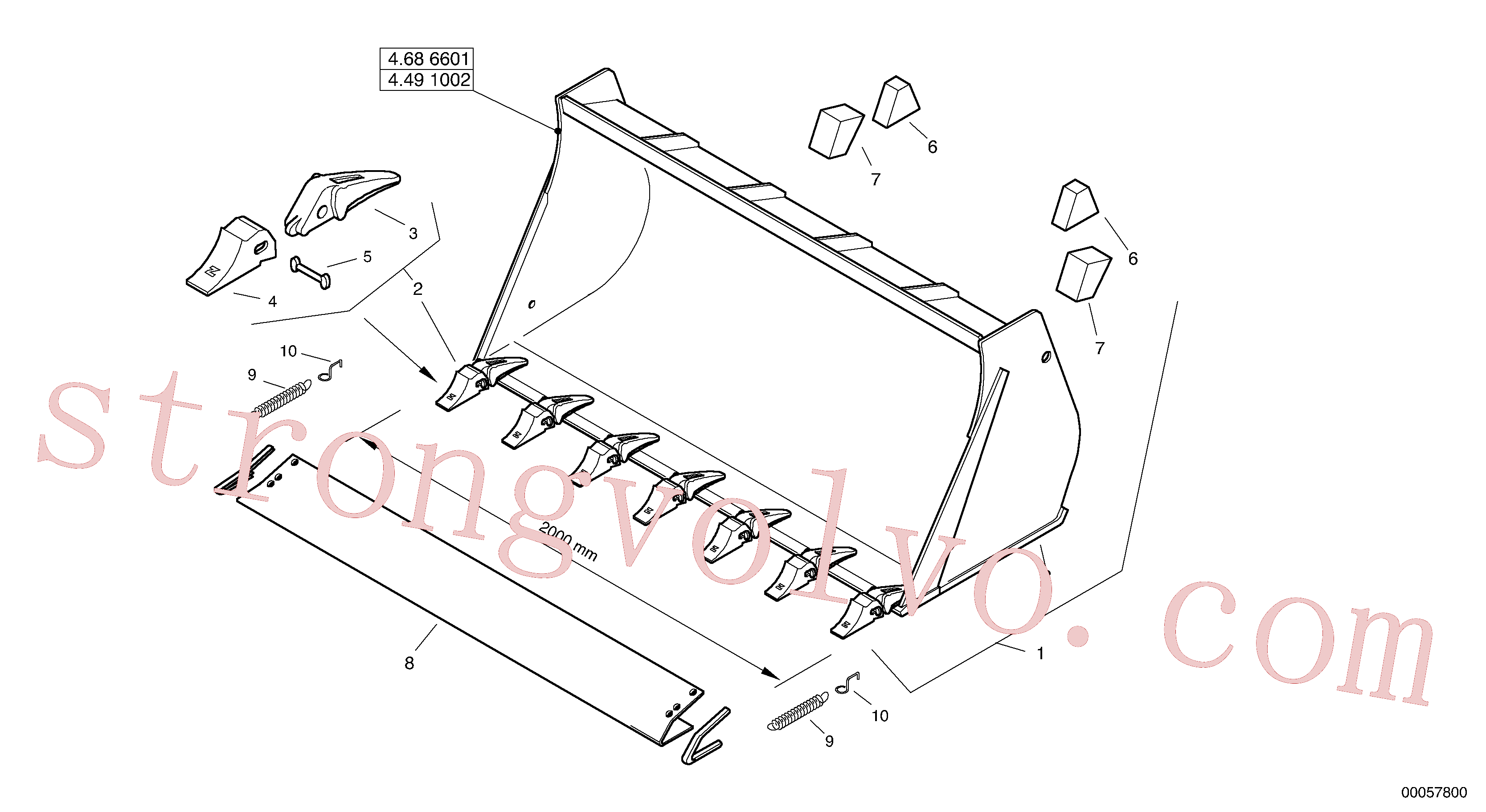 ZM2816178 Volvo Balde com dentes - TPZ(00057800 Montagem)