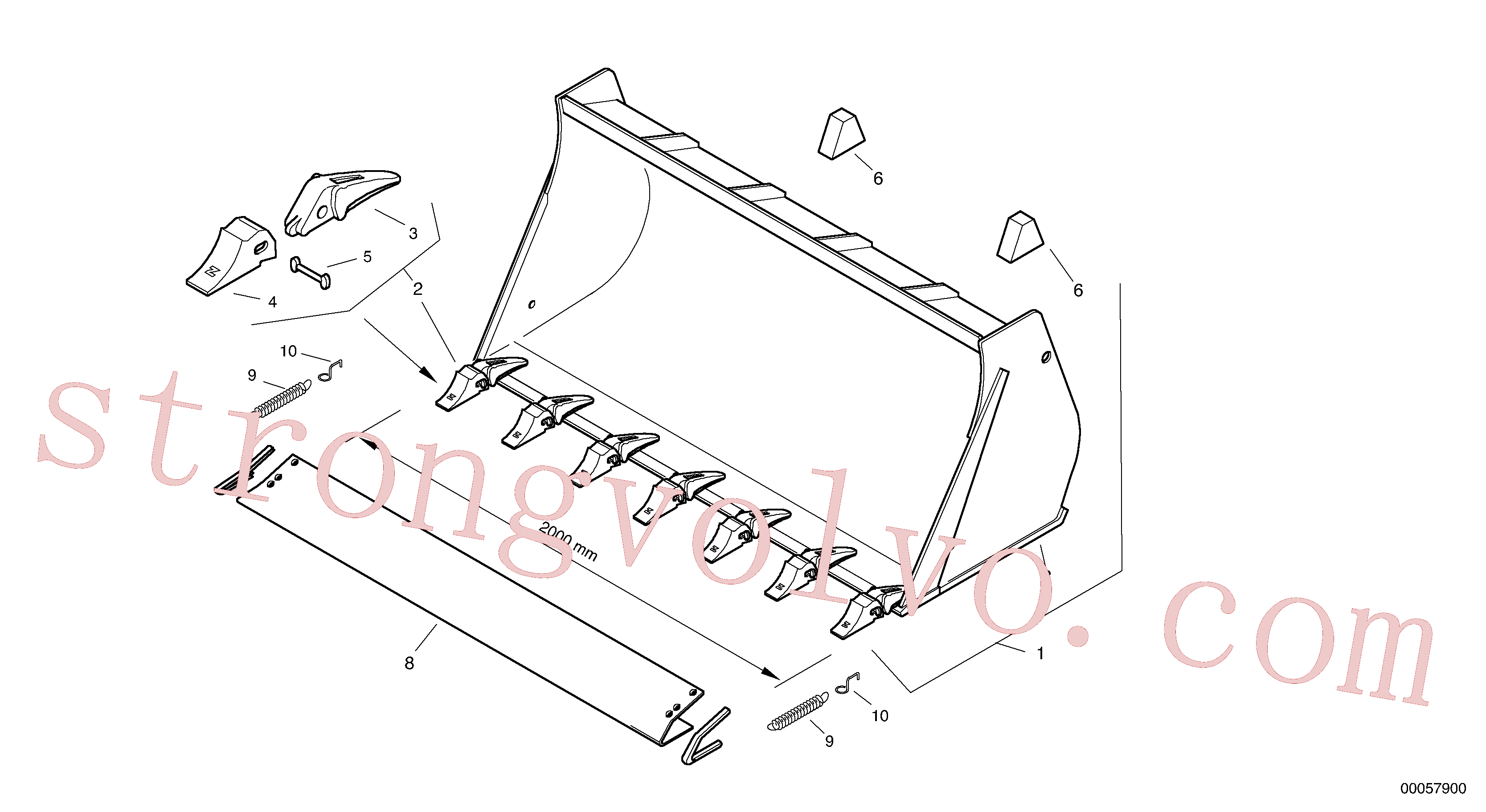 ZM2816178 Volvo Balde com dentes - TPV(00057900 Montagem)