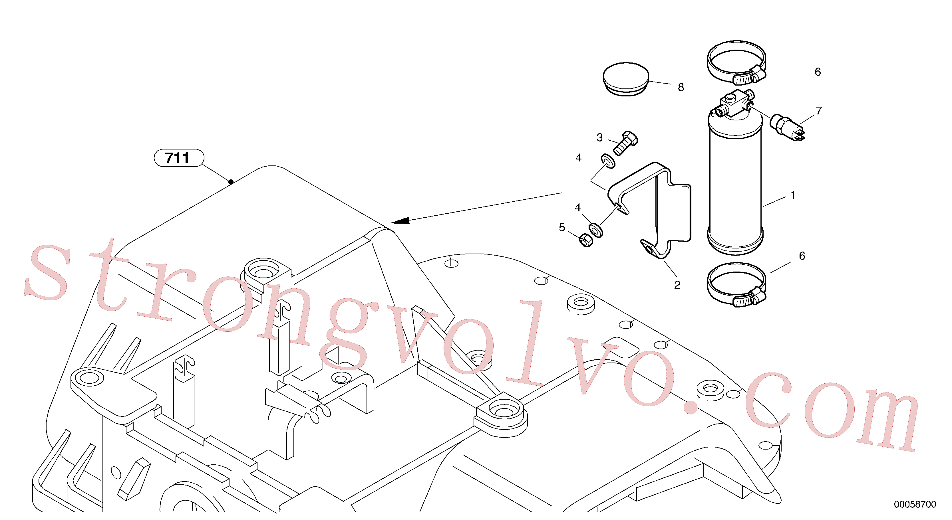 VOE14013960 Volvo Secador(00058700 Montagem)