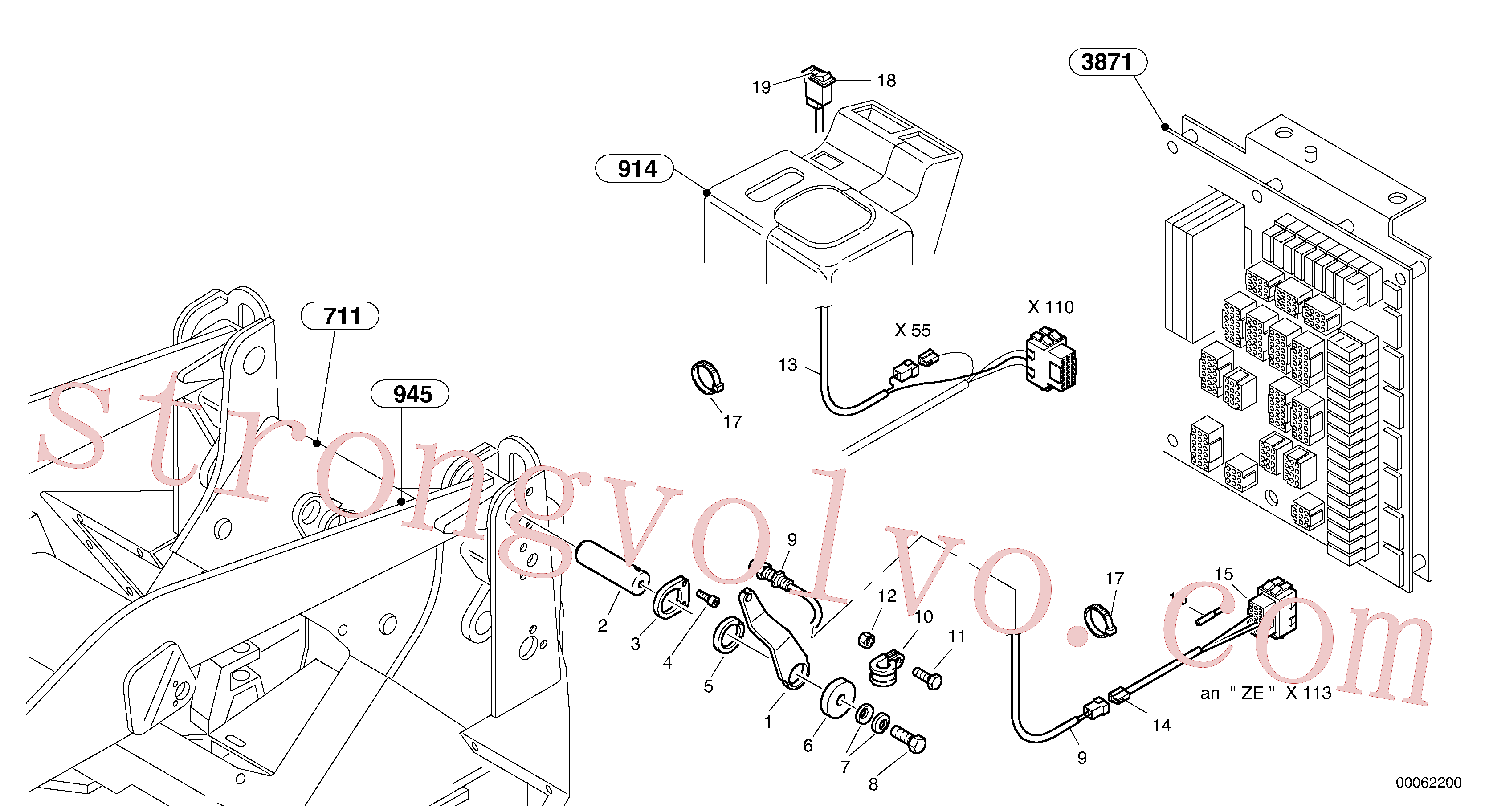 Volvo Acessórios para escavadeira ZM7098000 Porca Acessórios