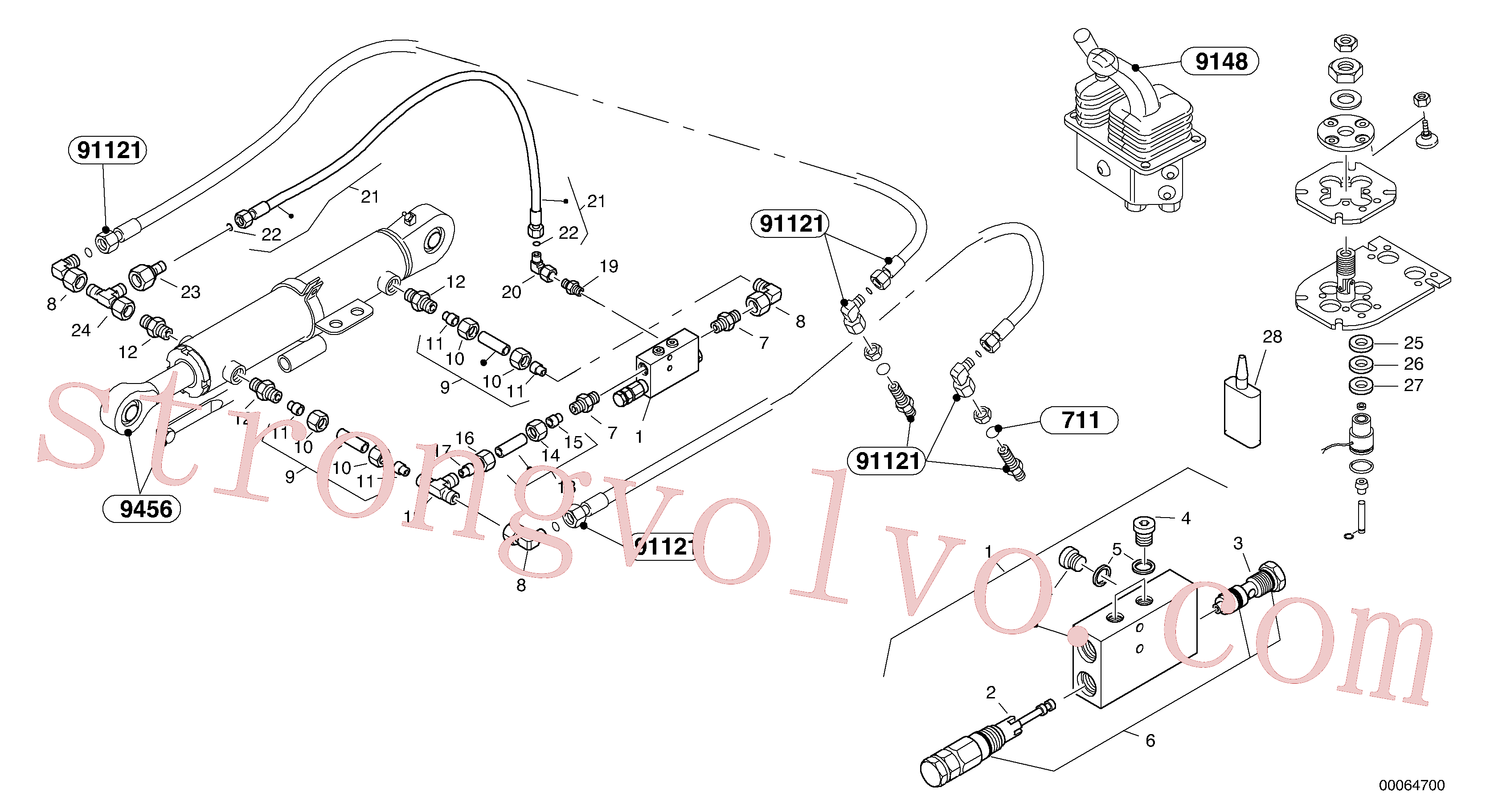 ZM8091974 Volvo Equipamento de suporte do retorno rápido(00064700 Montagem)