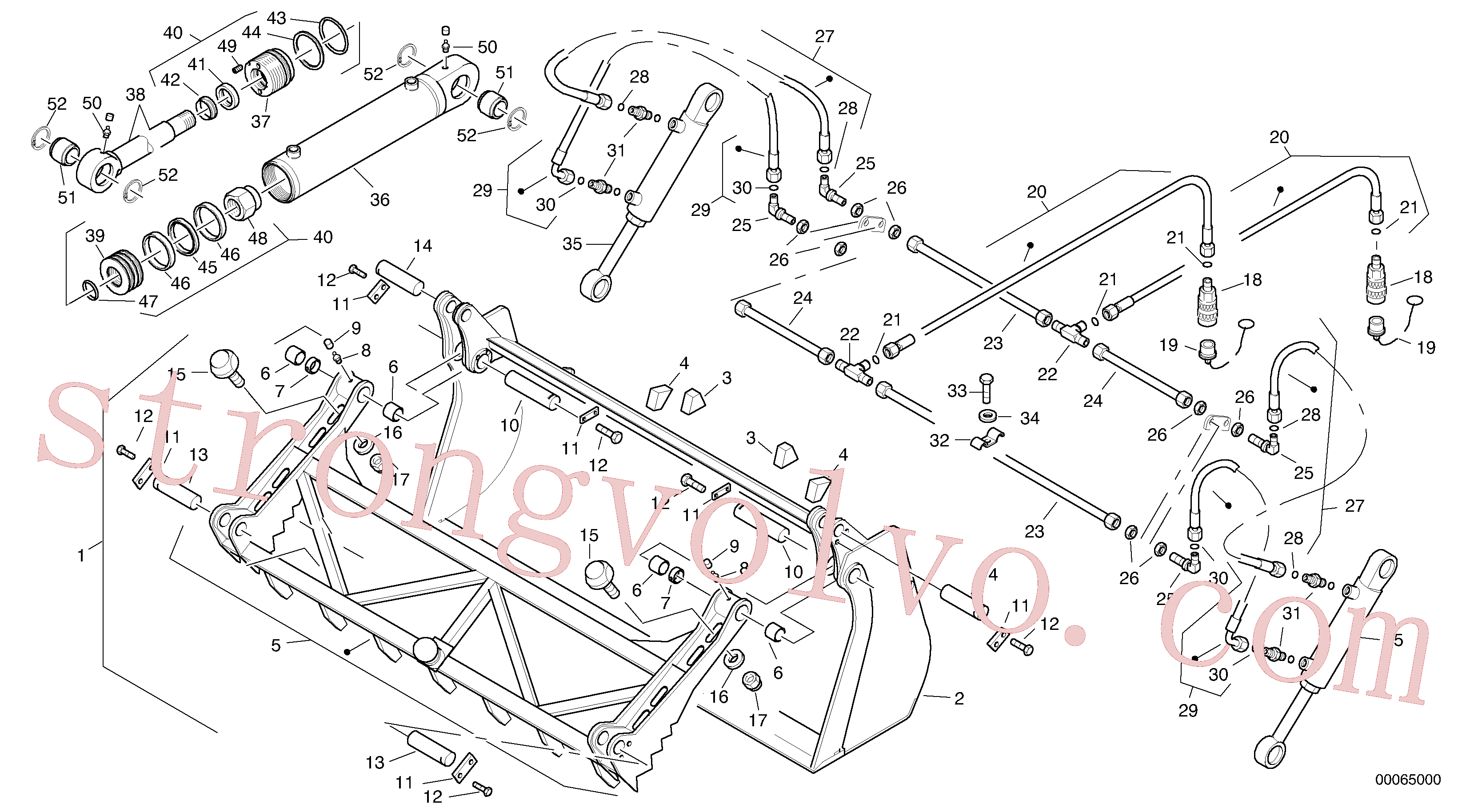 ZM2803785 Volvo Balde articulado - TPZ(00065000 Montagem)