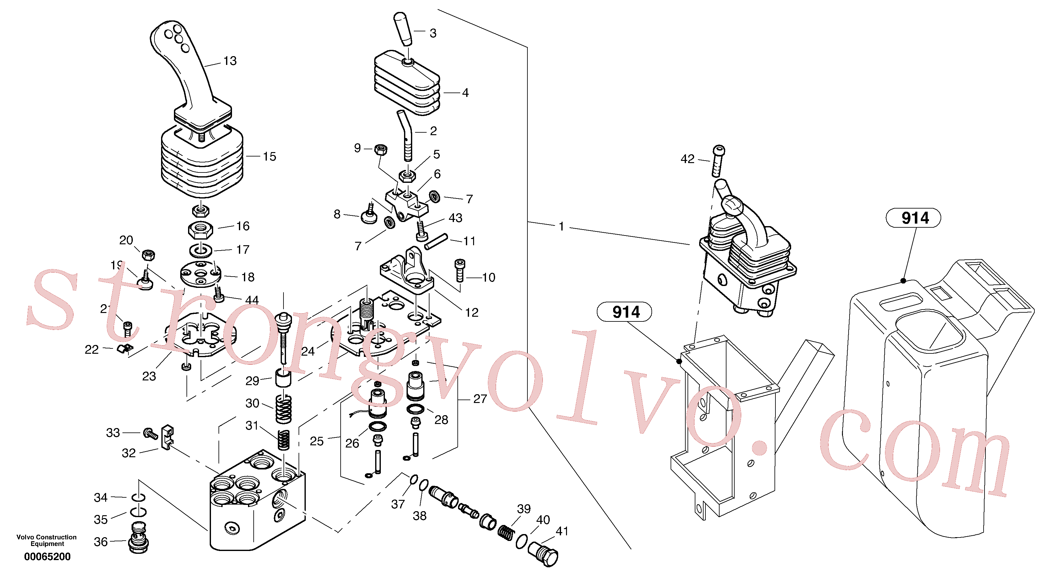 Volvo Acessórios para escavadeira ZM2812933 Servo control valve, cpl. Acessórios