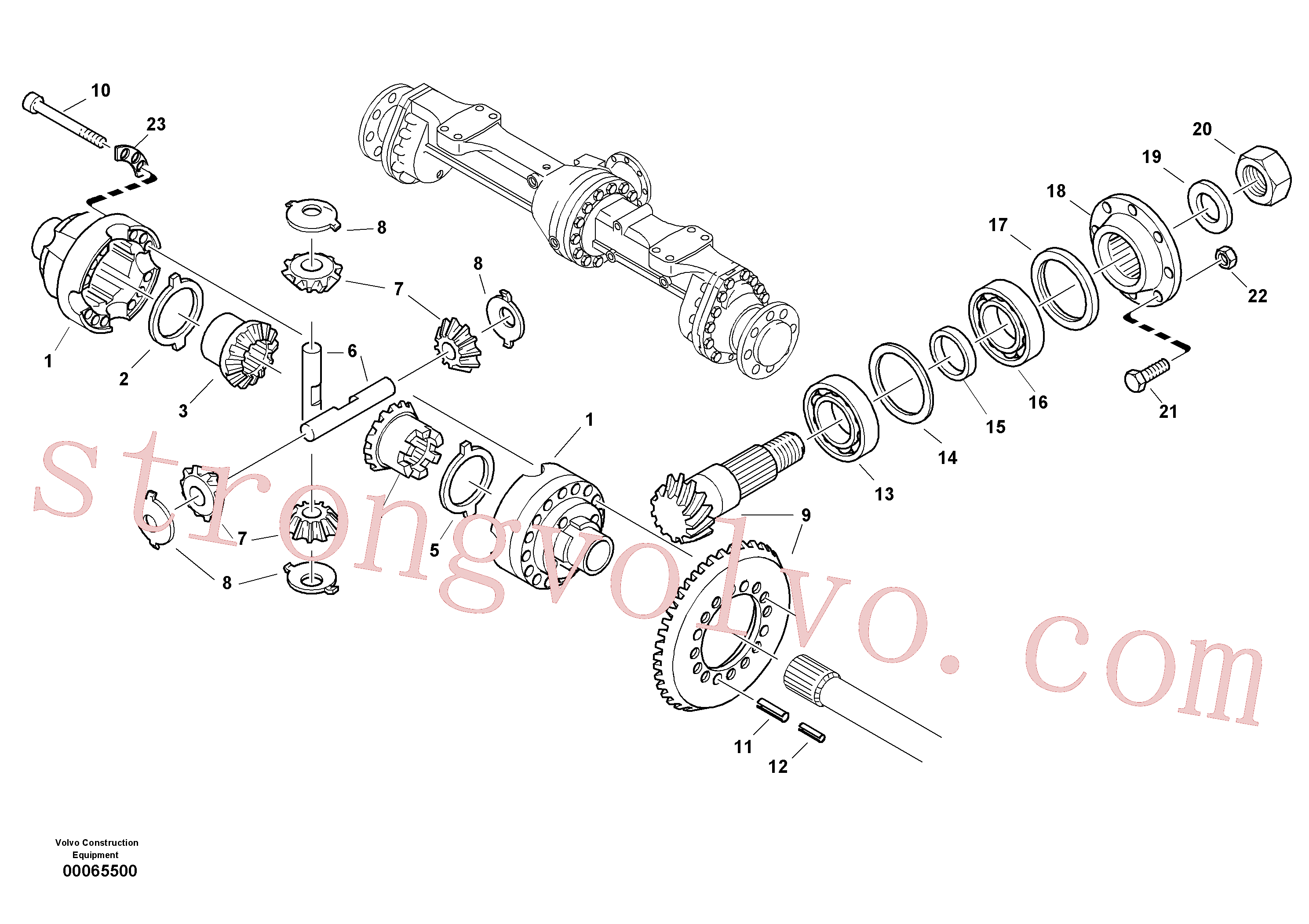 ZM2910087 Volvo Diferencial - eixo dianteiro(00065500 Montagem)