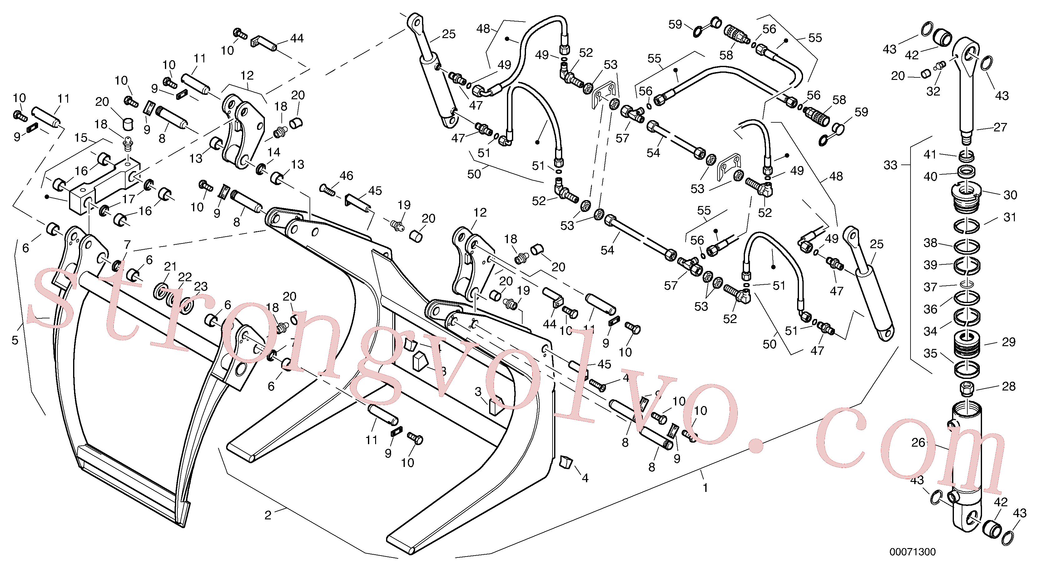 ZM2223790 Volvo Grampo de árvore(00071300 Montagem)