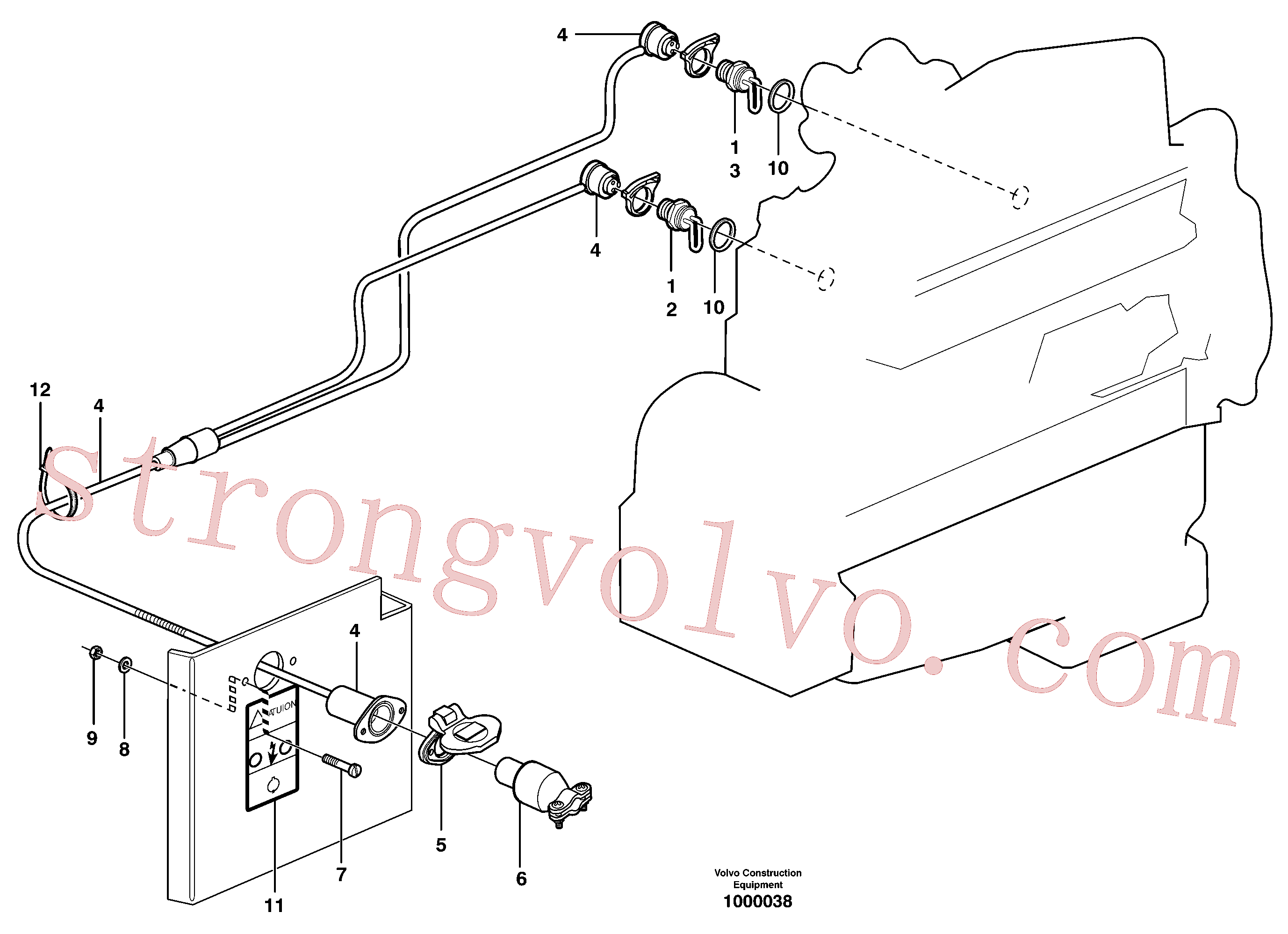 ZM7098754 Volvo Aquecedor do motor.(1000038 Montagem)