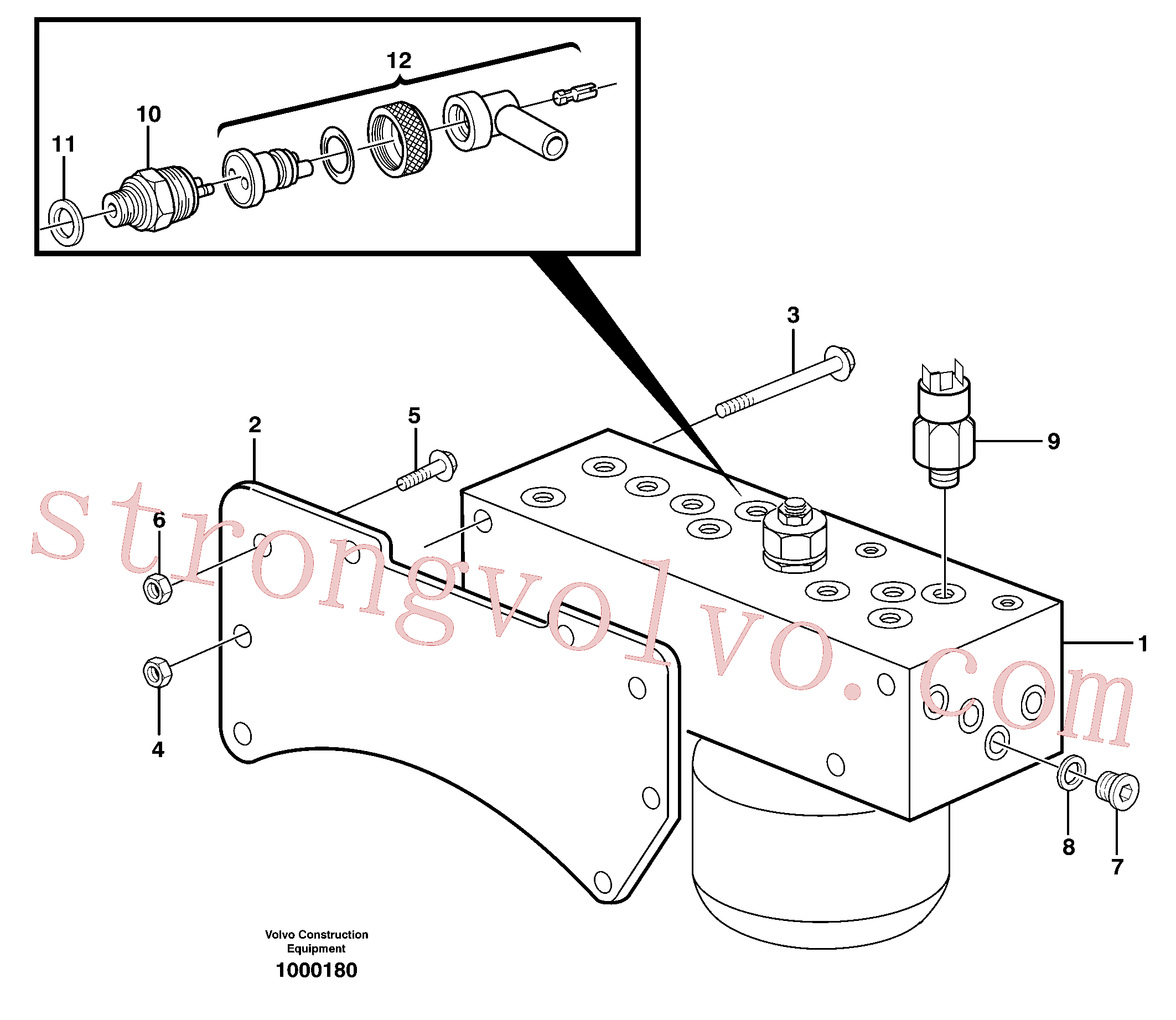 China Made VOE14372261 Bracket Volvo Acessórios para escavadeira
