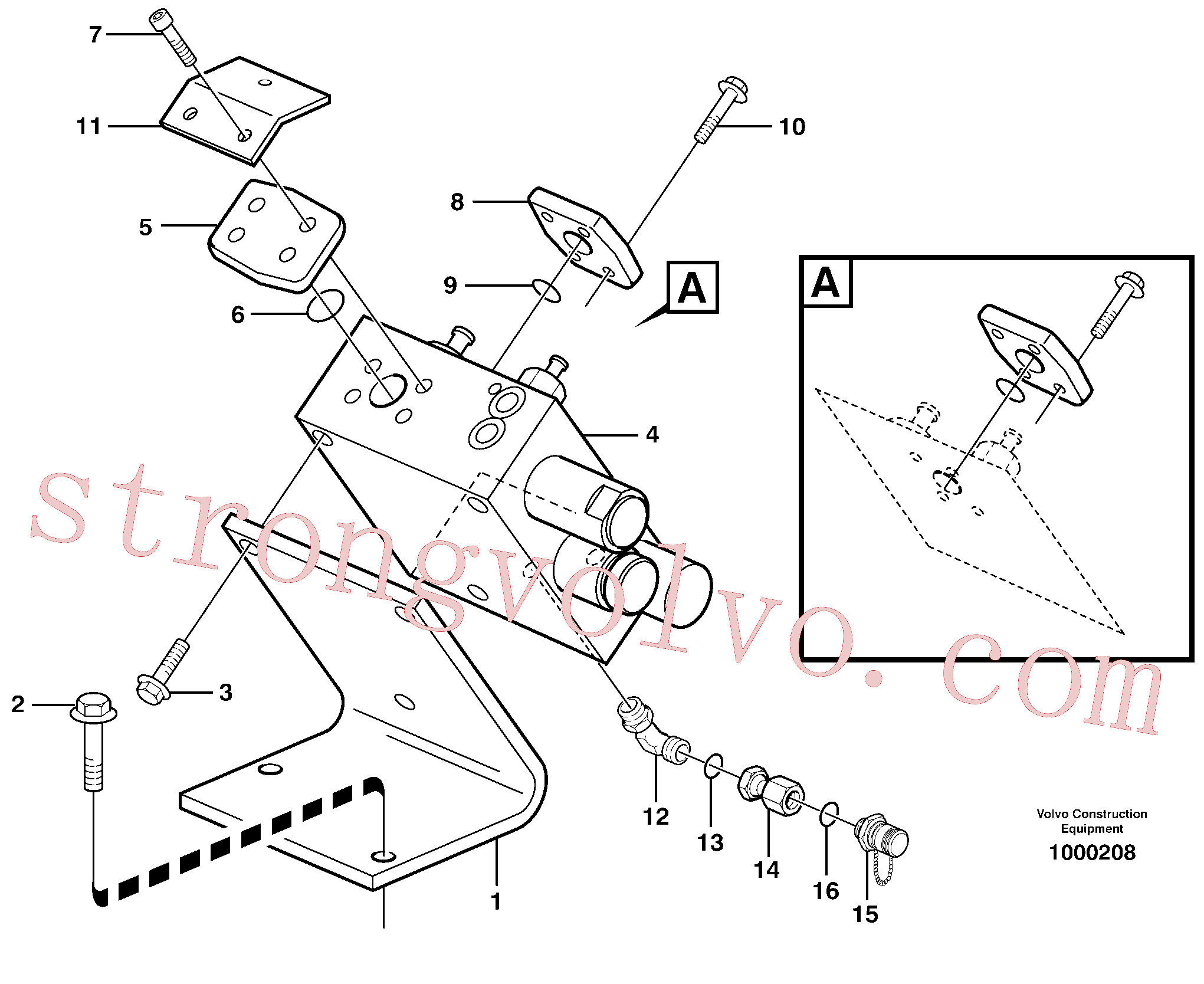 VOE13965227 Volvo Corpo da válvula com peças de montagem(1000208 Montagem)