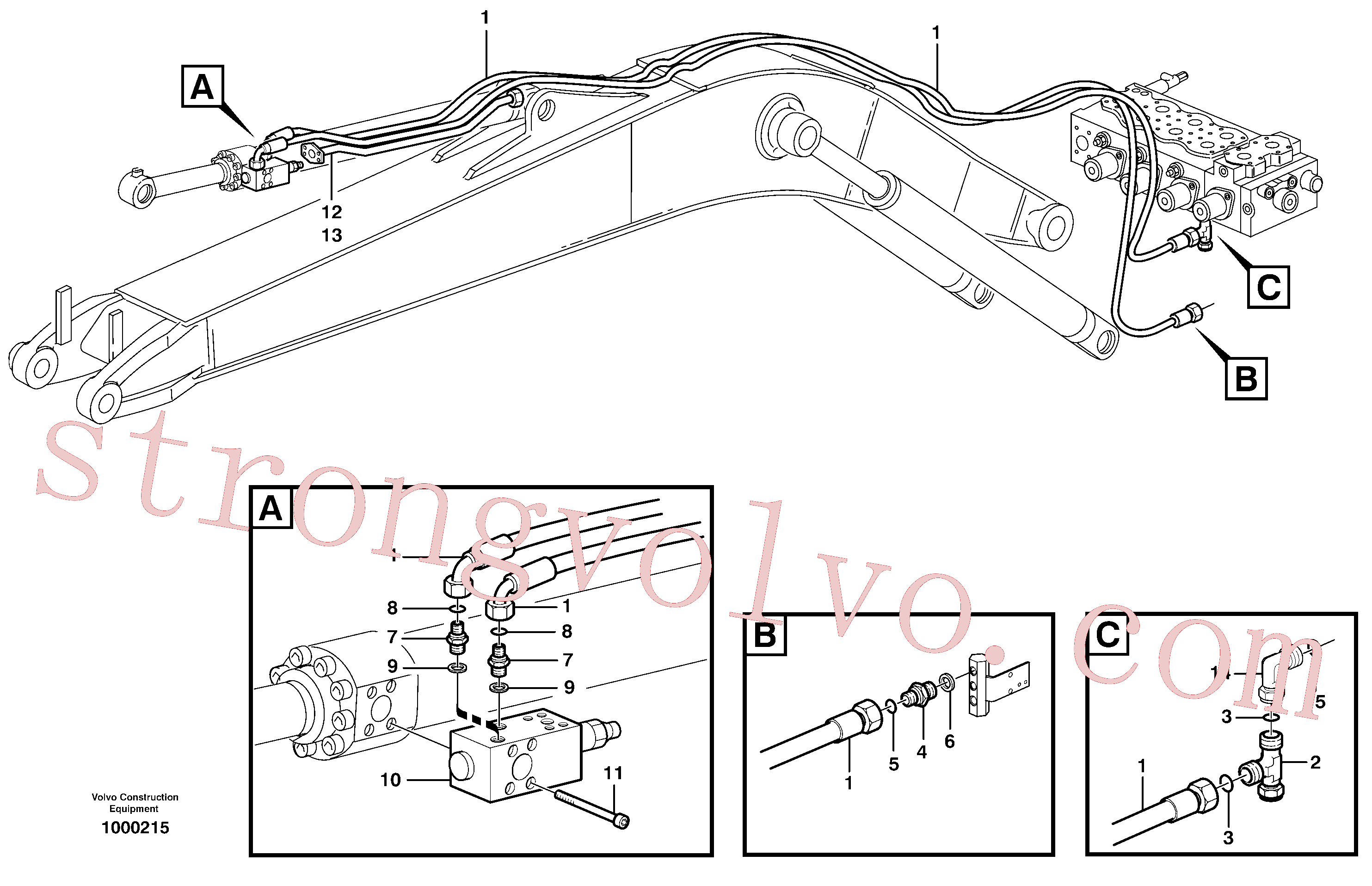 VOE14372692 Tube Assembly Volvo escavadeira