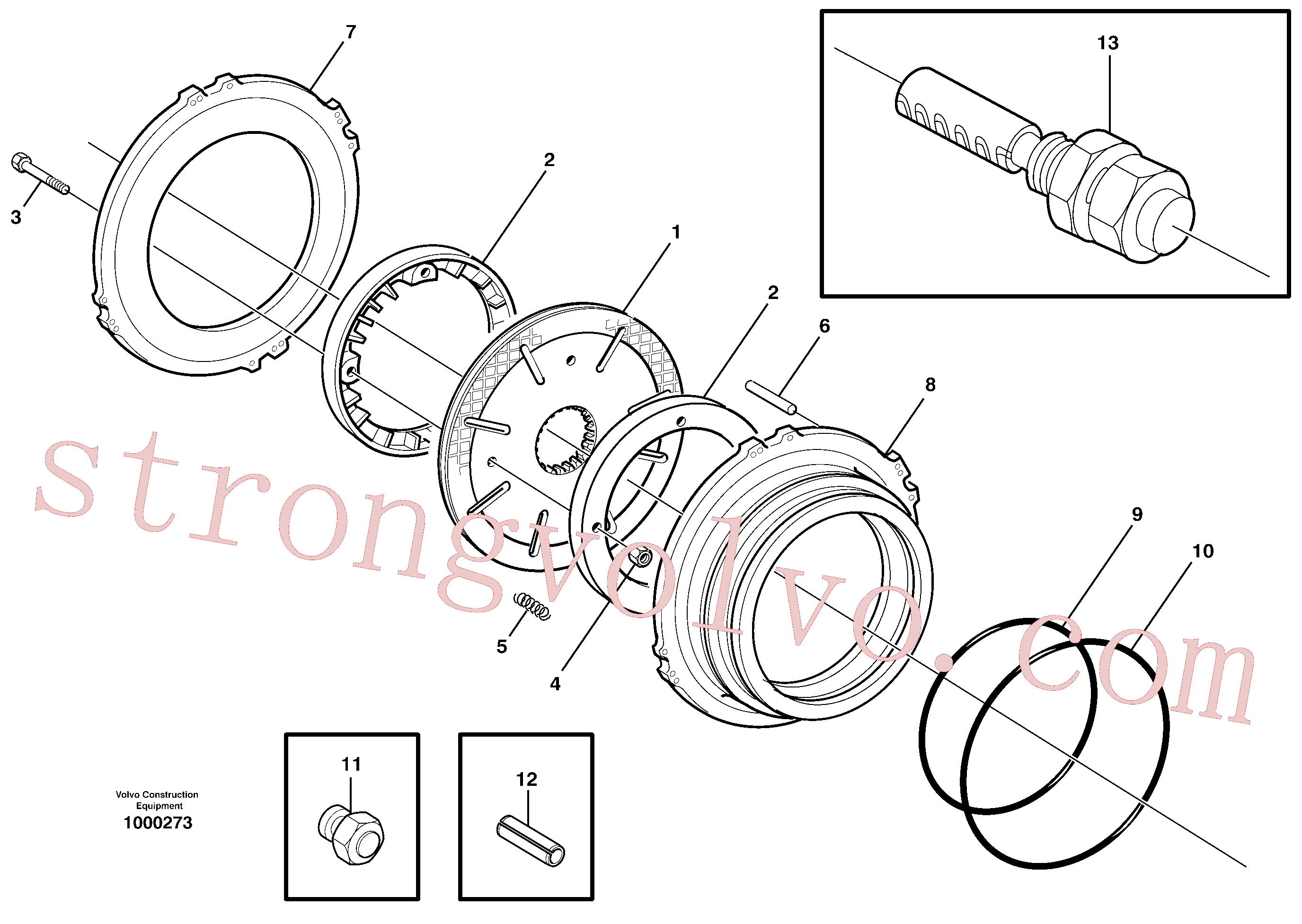VOE11999976 Pino tubular Inscreva-se para Volvo Acessórios para escavadeira