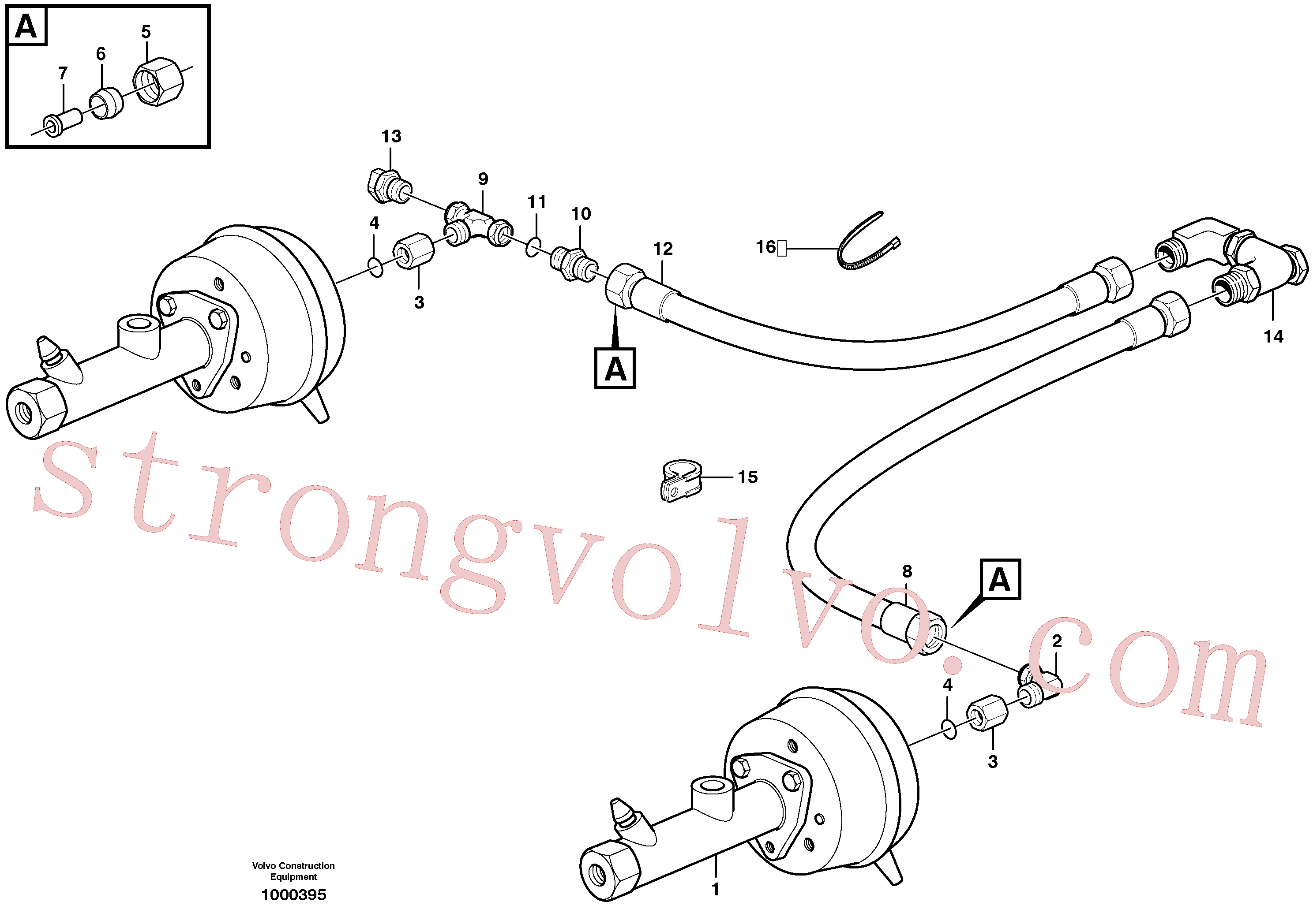 VOE967548 Volvo Sistema de travão, unidade do motor(1000395 Montagem)