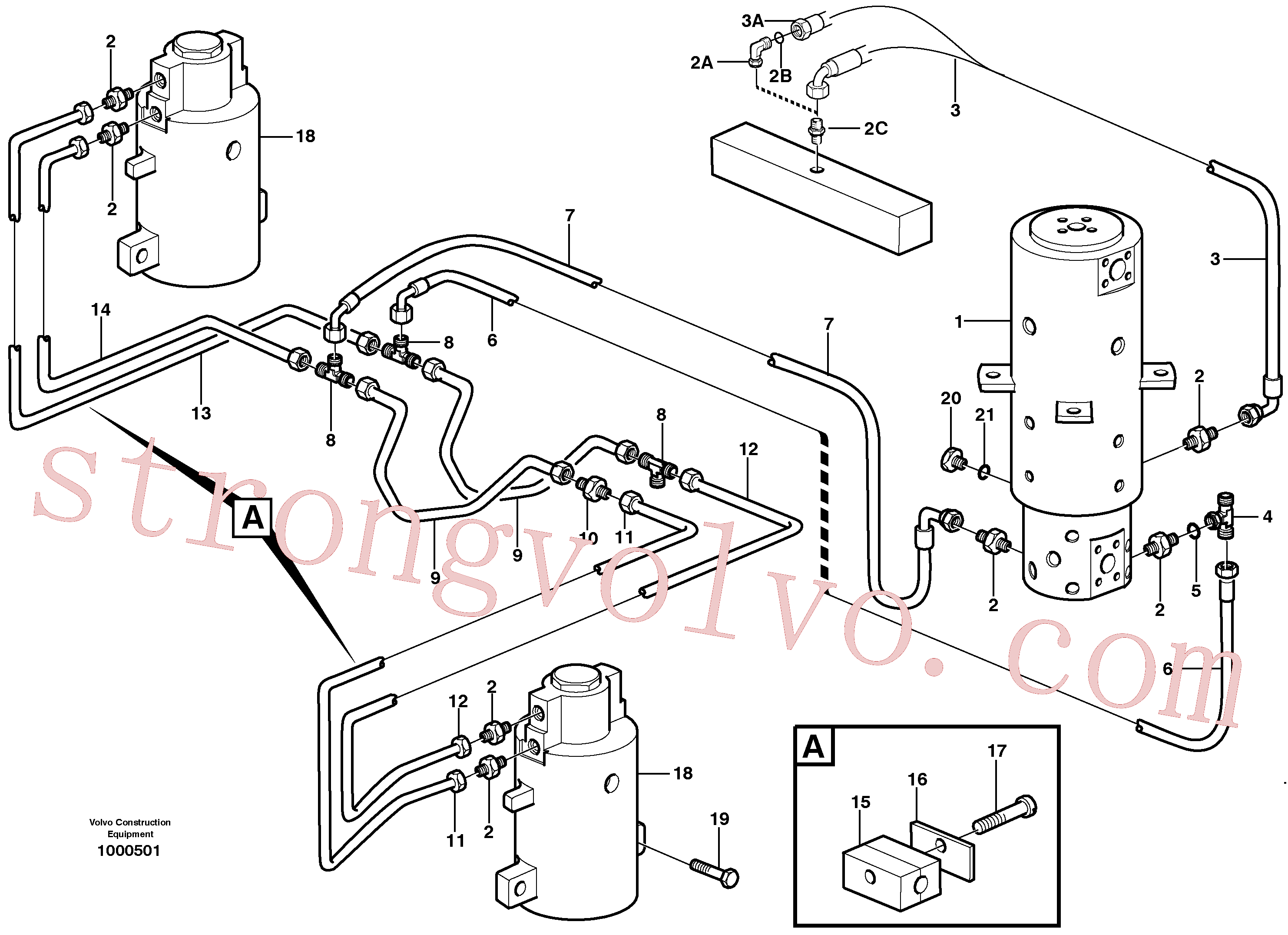 VOE935540 Volvo Sistema oscilante(1000501 Montagem)