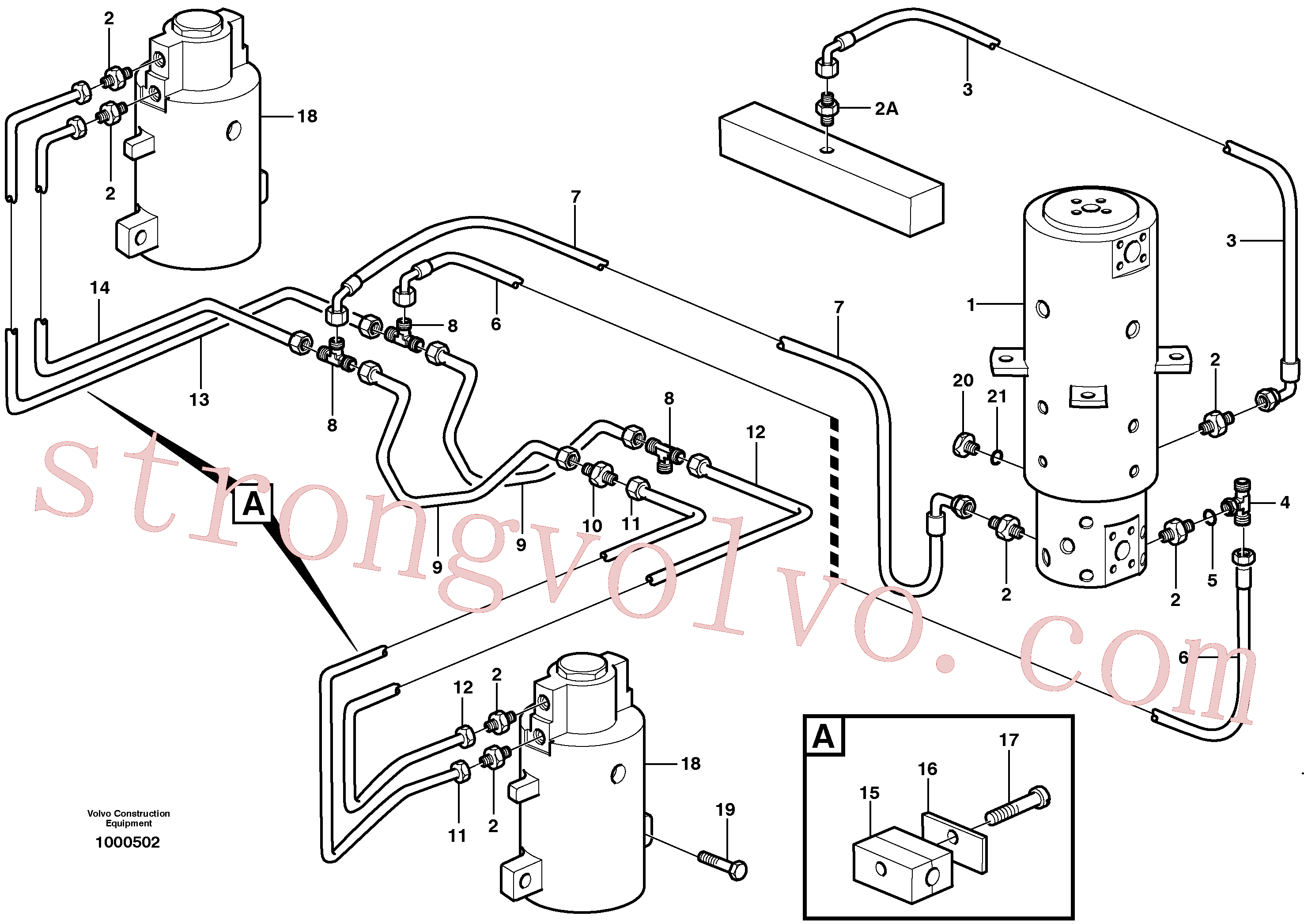 VOE14371050 Volvo Sistema oscilante(1000502 Montagem)