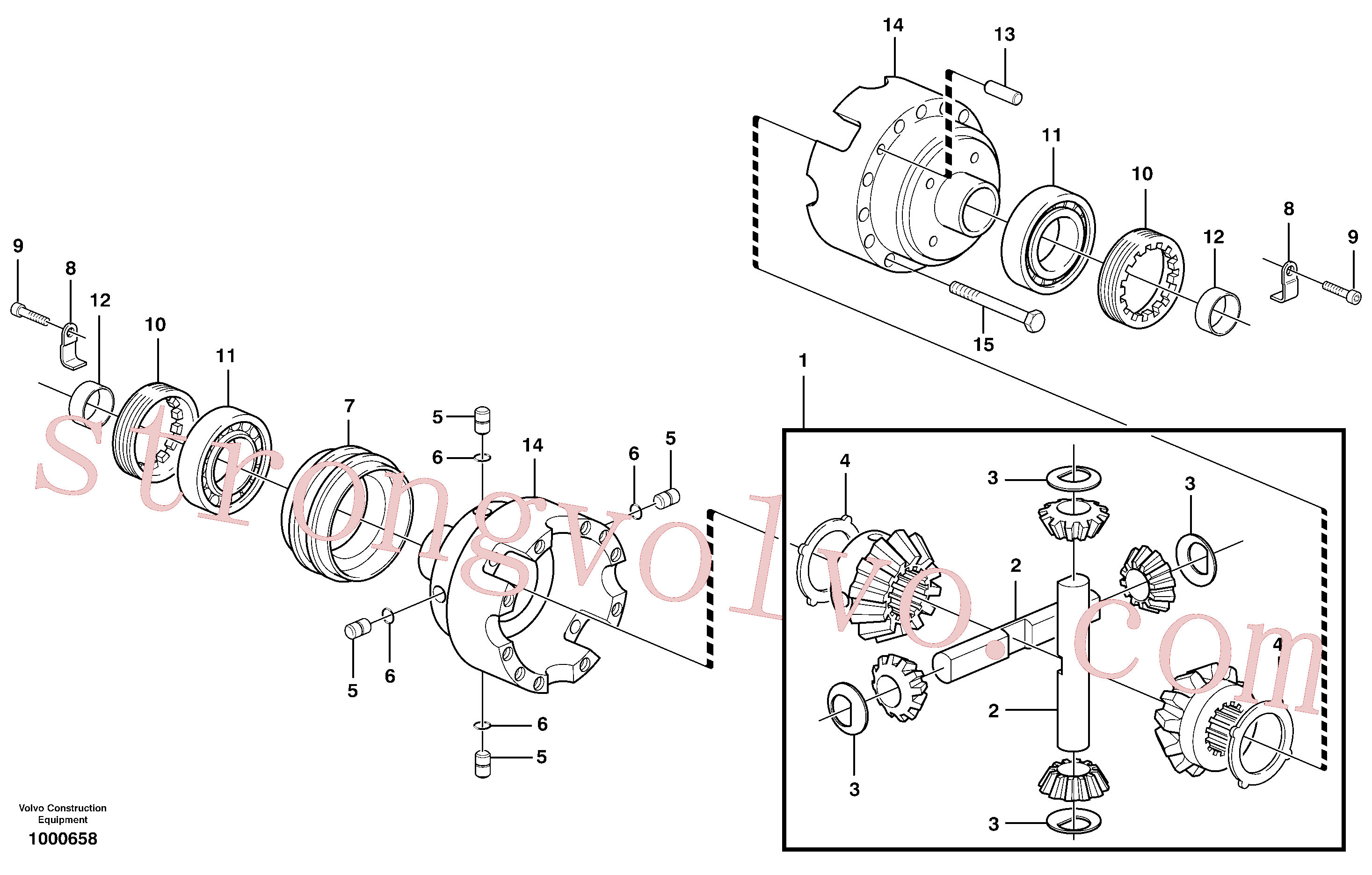 VOE11709309 Volvo Diferencial traseiro(1000658 Montagem)