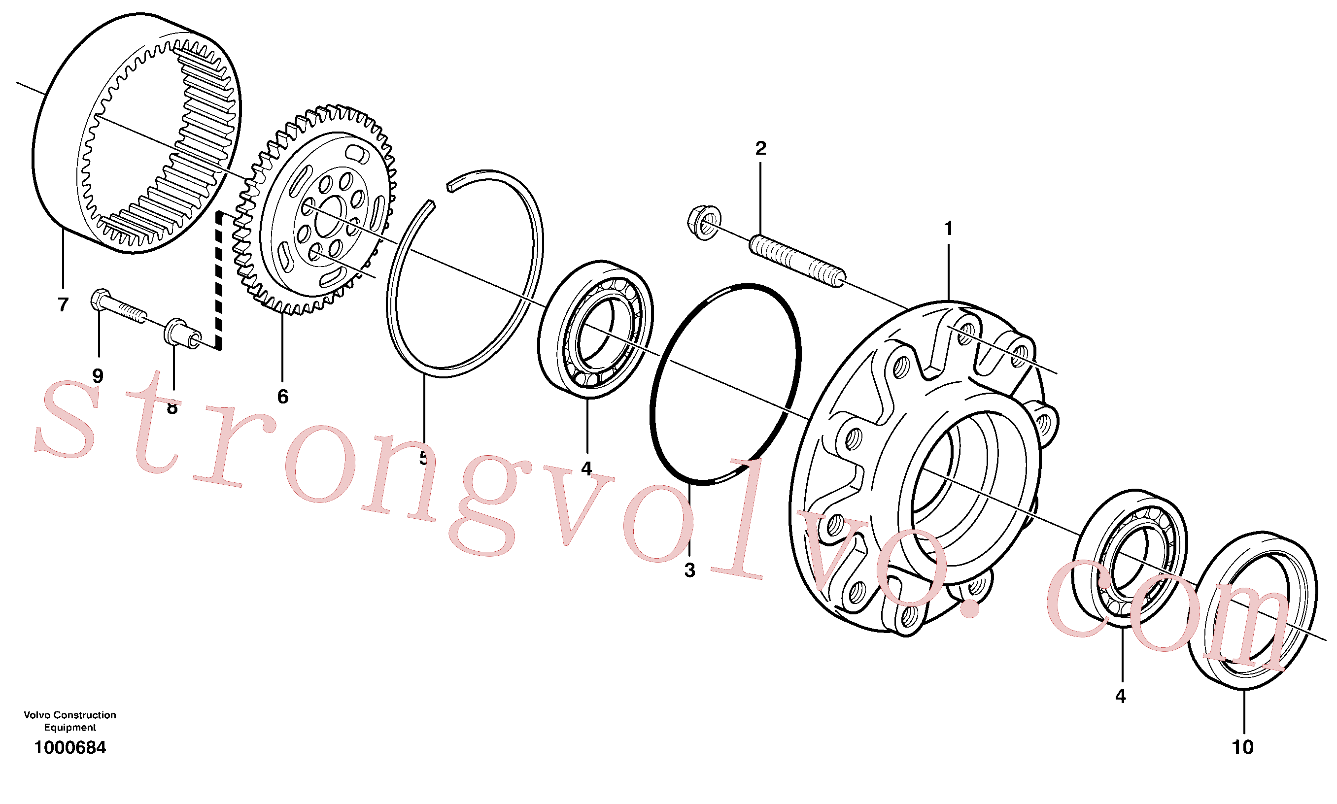 VOE11709365 Volvo Cubo de roda(1000684 Montagem)