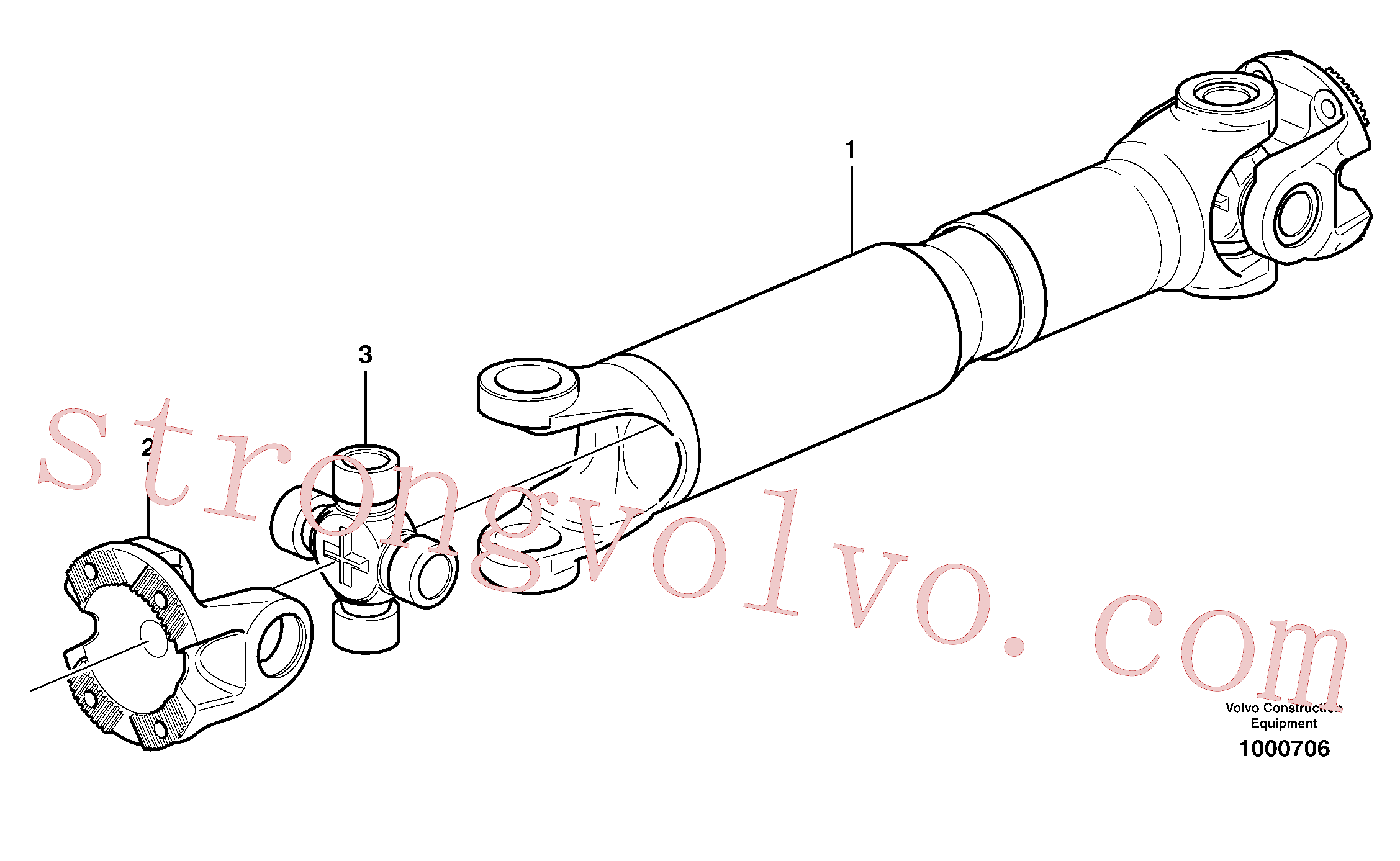 VOE1069507 Volvo Veio propulsor central(1000706 Montagem)
