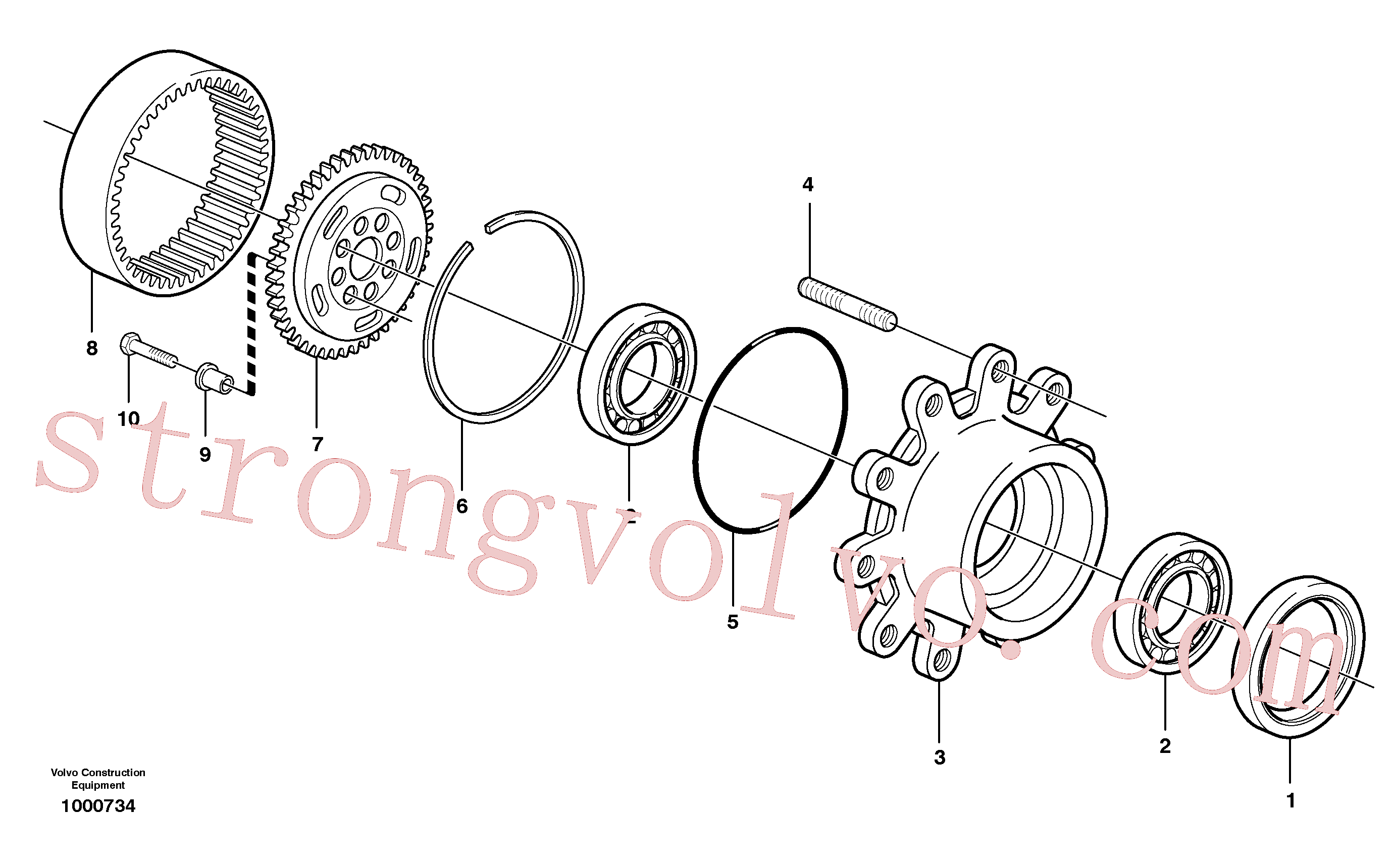 VOE17220227 Volvo Cubo de roda(1000734 Montagem)