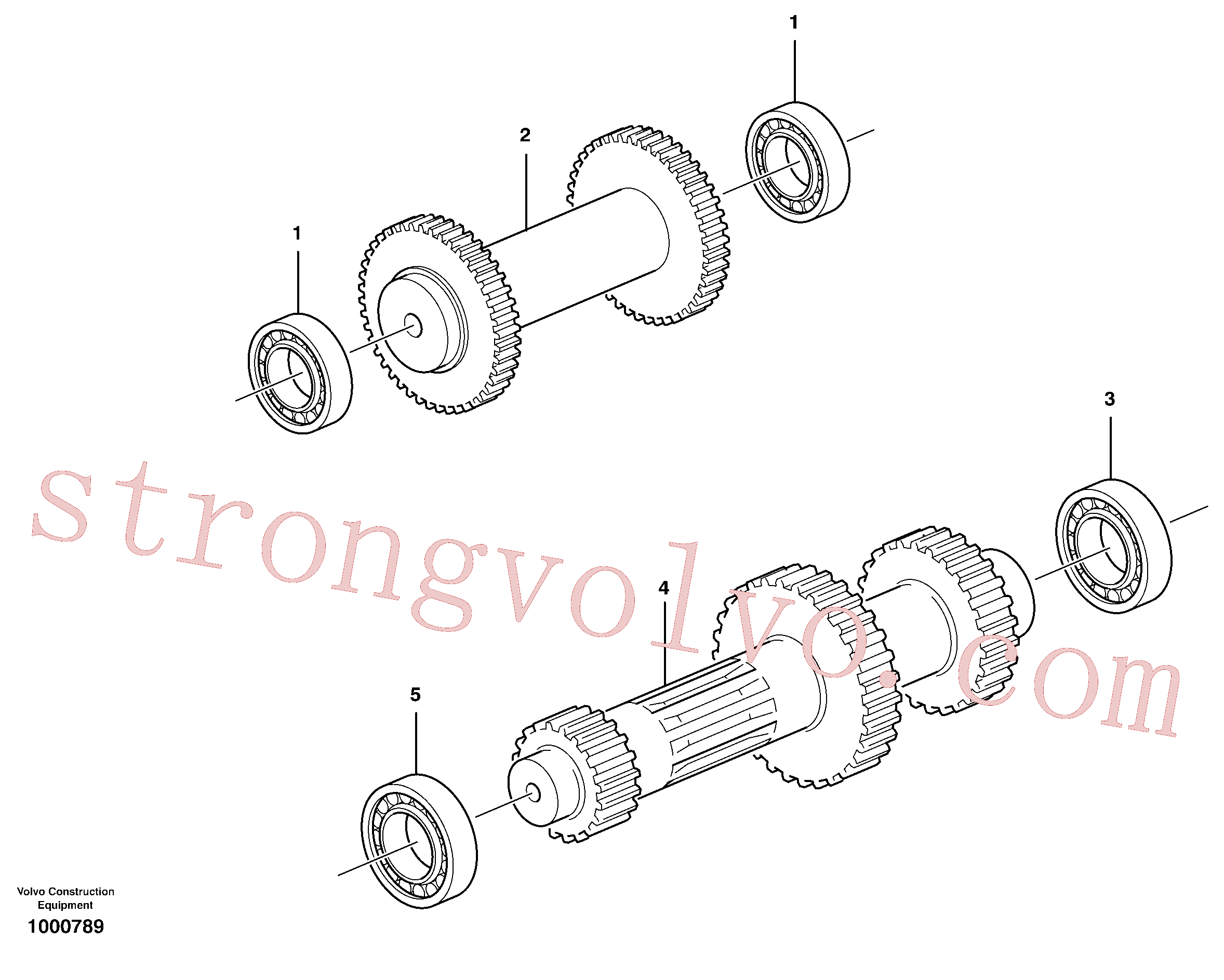 VOE11709106 Volvo Veio primário e de marcha-atrás(1000789 Montagem)