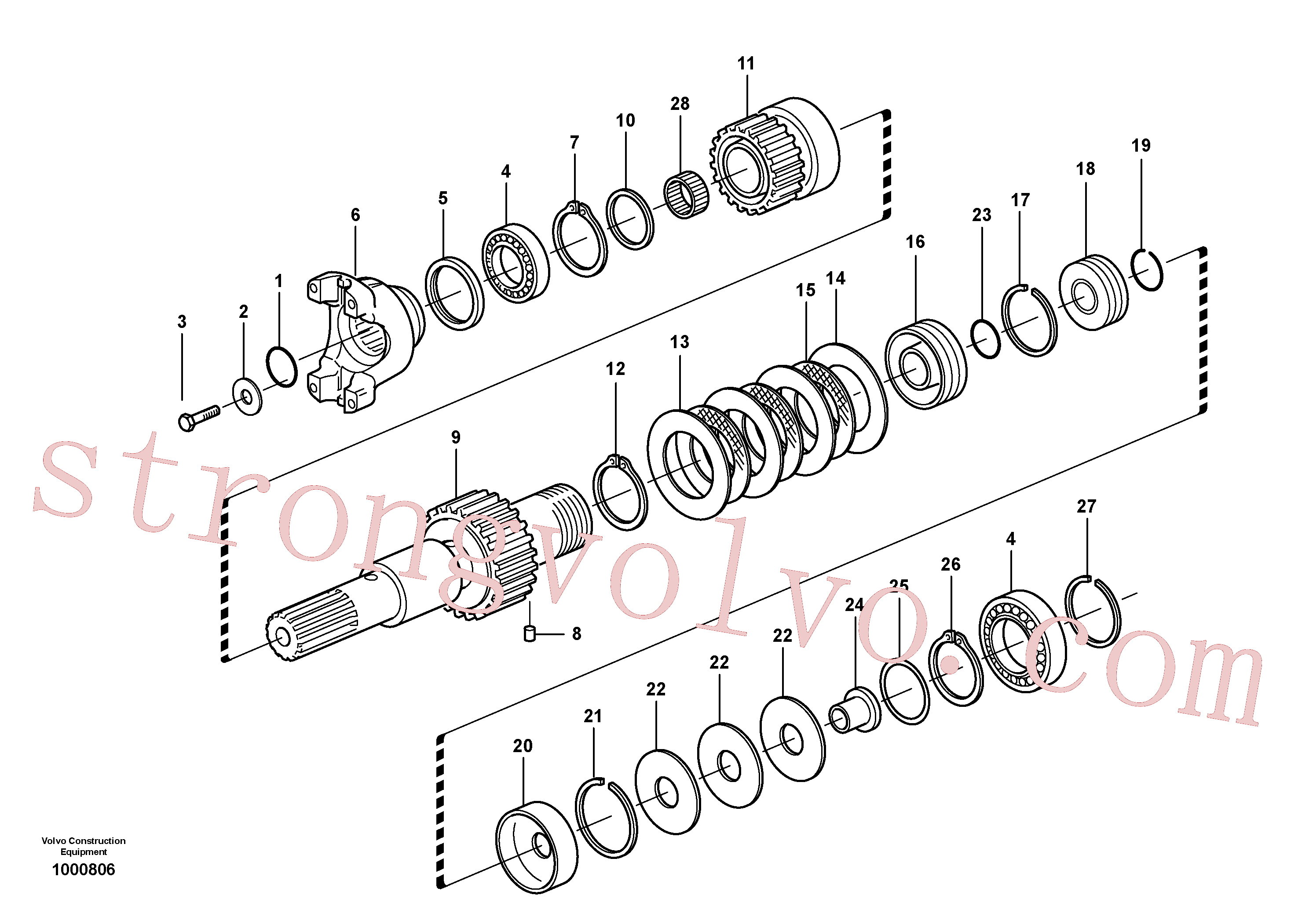 VOE11709095 Volvo Embraiagem hidráulica, 4 rodas motrizes(1000806 Montagem)