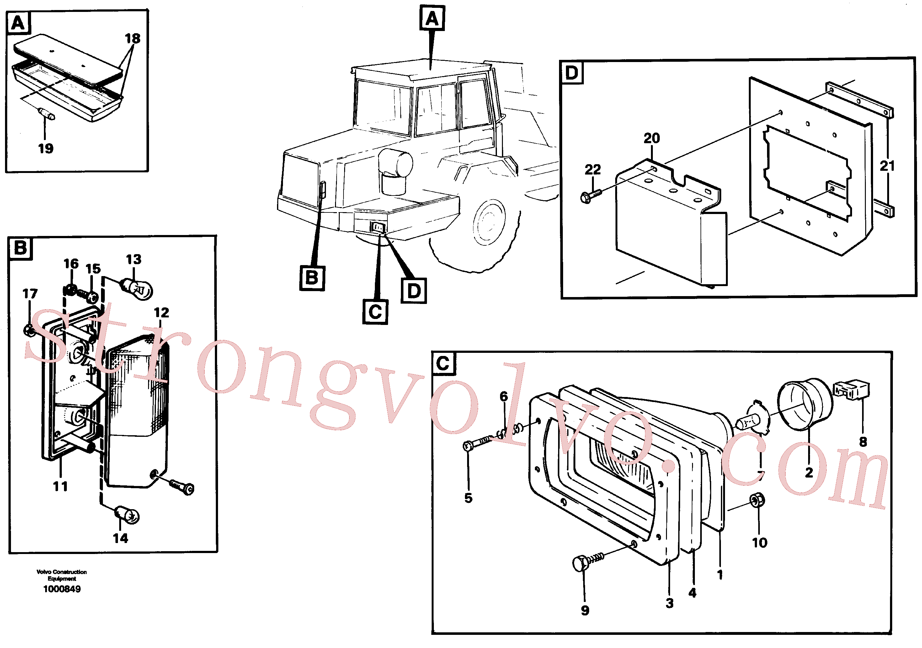 VOE13956066 Volvo Iluminação, dianteira(1000849 Montagem)