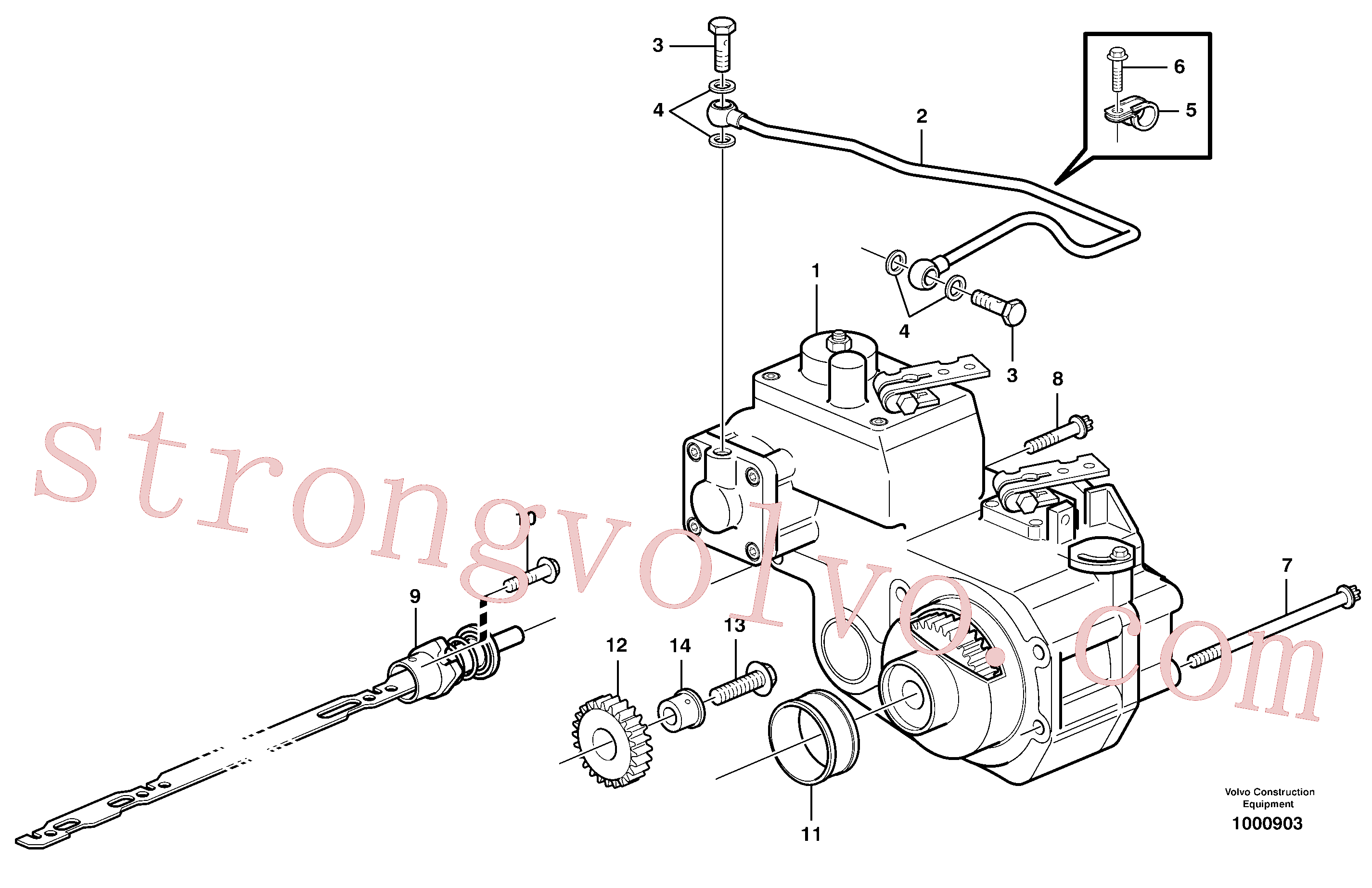 China Made VOE20460289 Parafuso união Volvo Acessórios para escavadeira