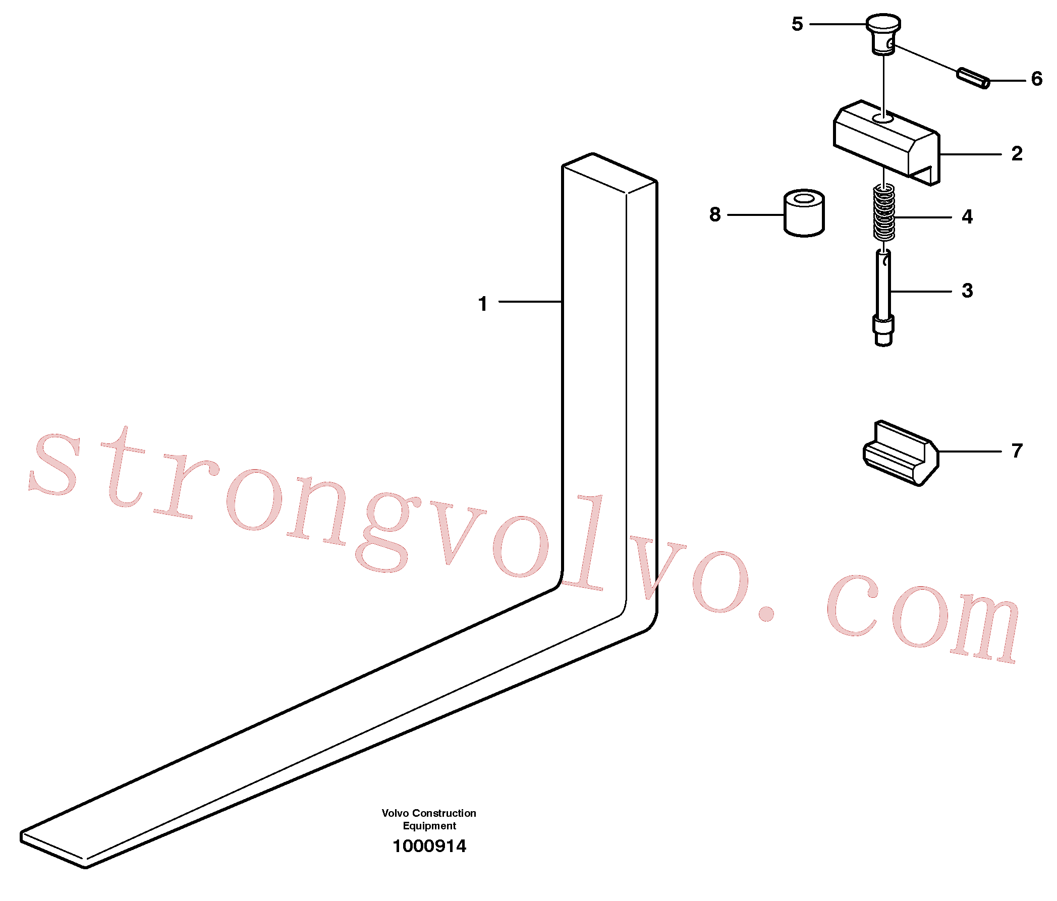 VOE15125669 Volvo Dentes da forquilha(1000914 Montagem)