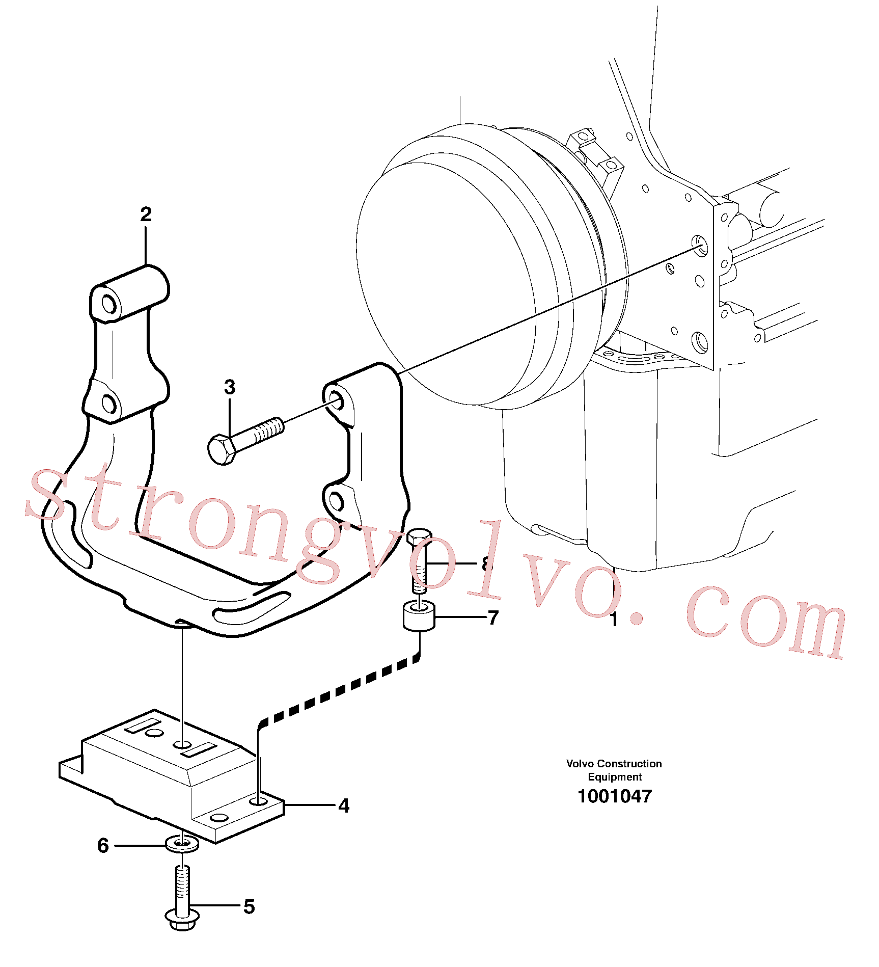 VOE15165675 Volvo Suporte do motor(1001047 Montagem)