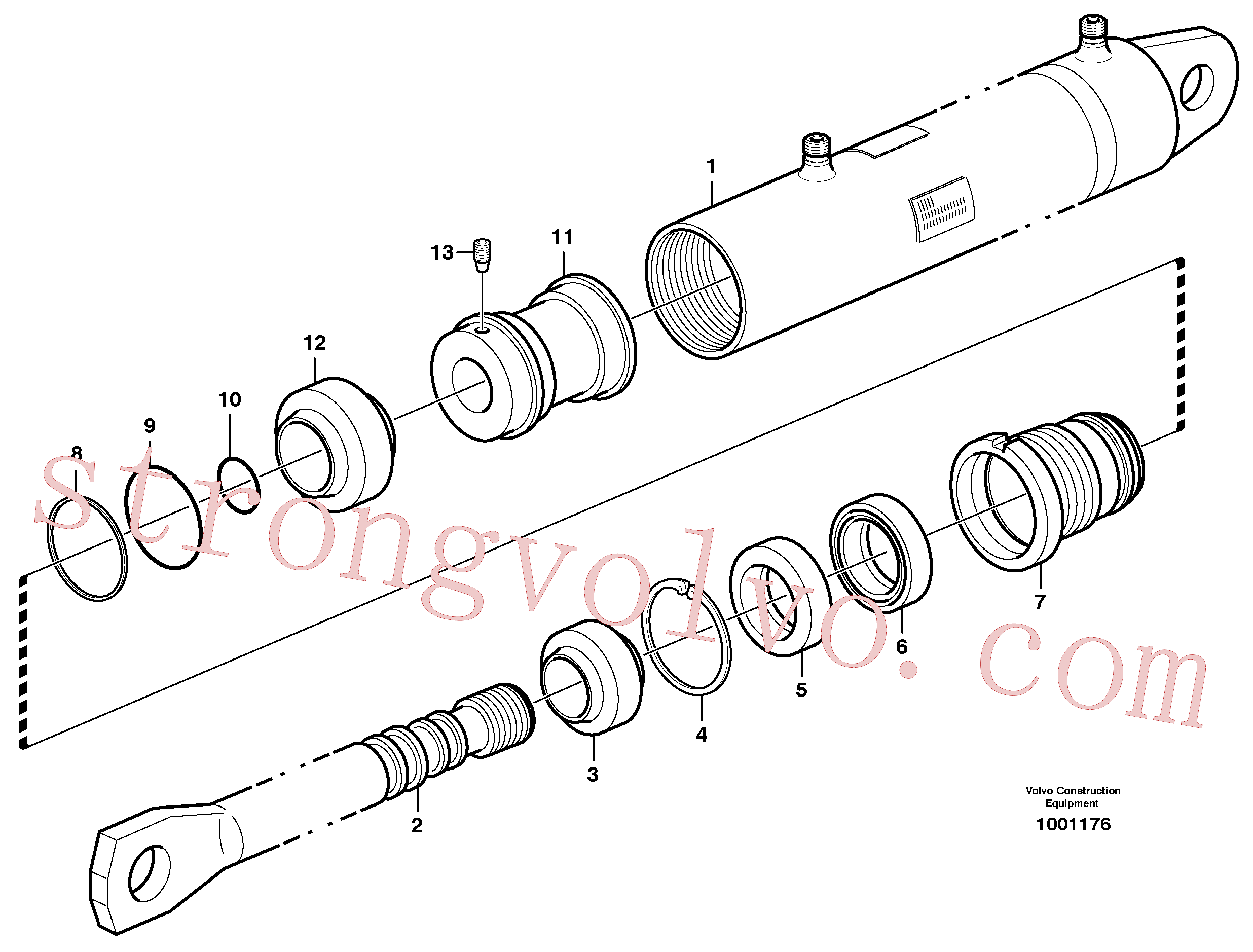 ZM2903749 Volvo Cilindro hidráulico(1001176 Montagem)
