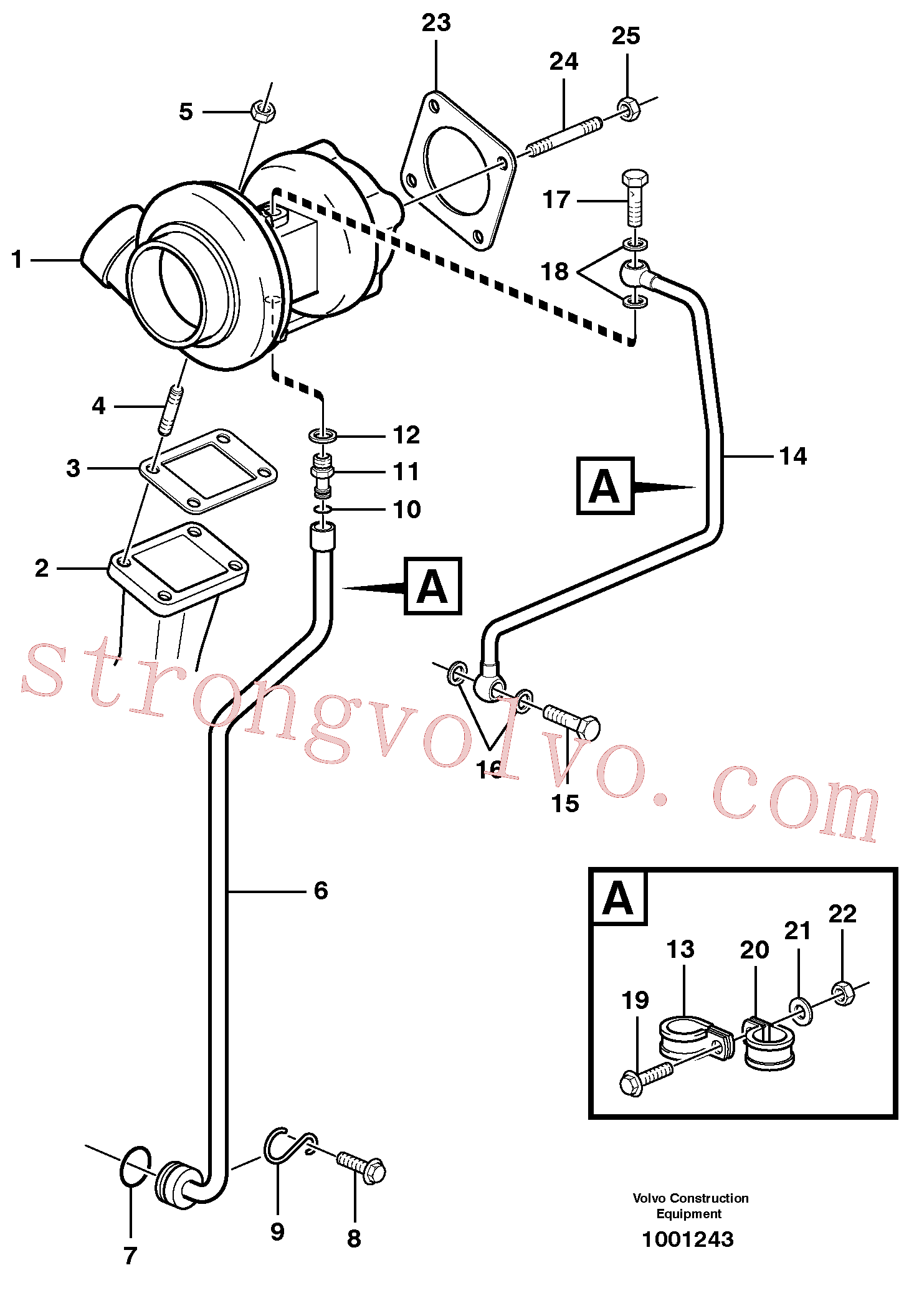 VOE20460939 Volvo Turbocompressor com acessórios(1001243 Montagem)