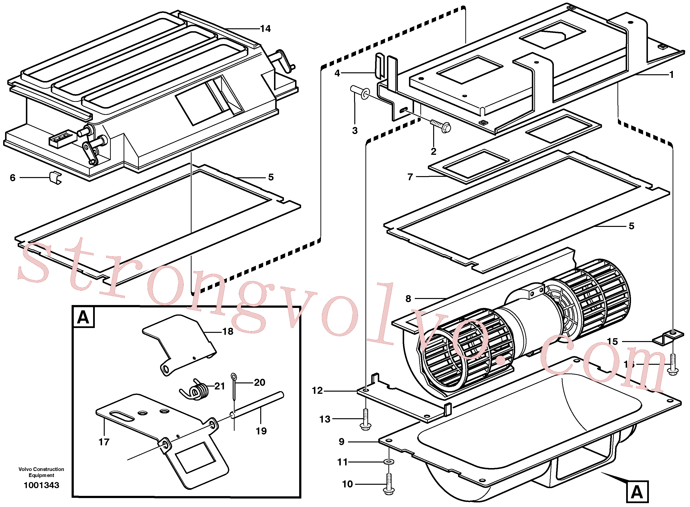 VOE13947542 Volvo Distribuição do ar - ar de entrada e de retorno(1001343 Montagem)