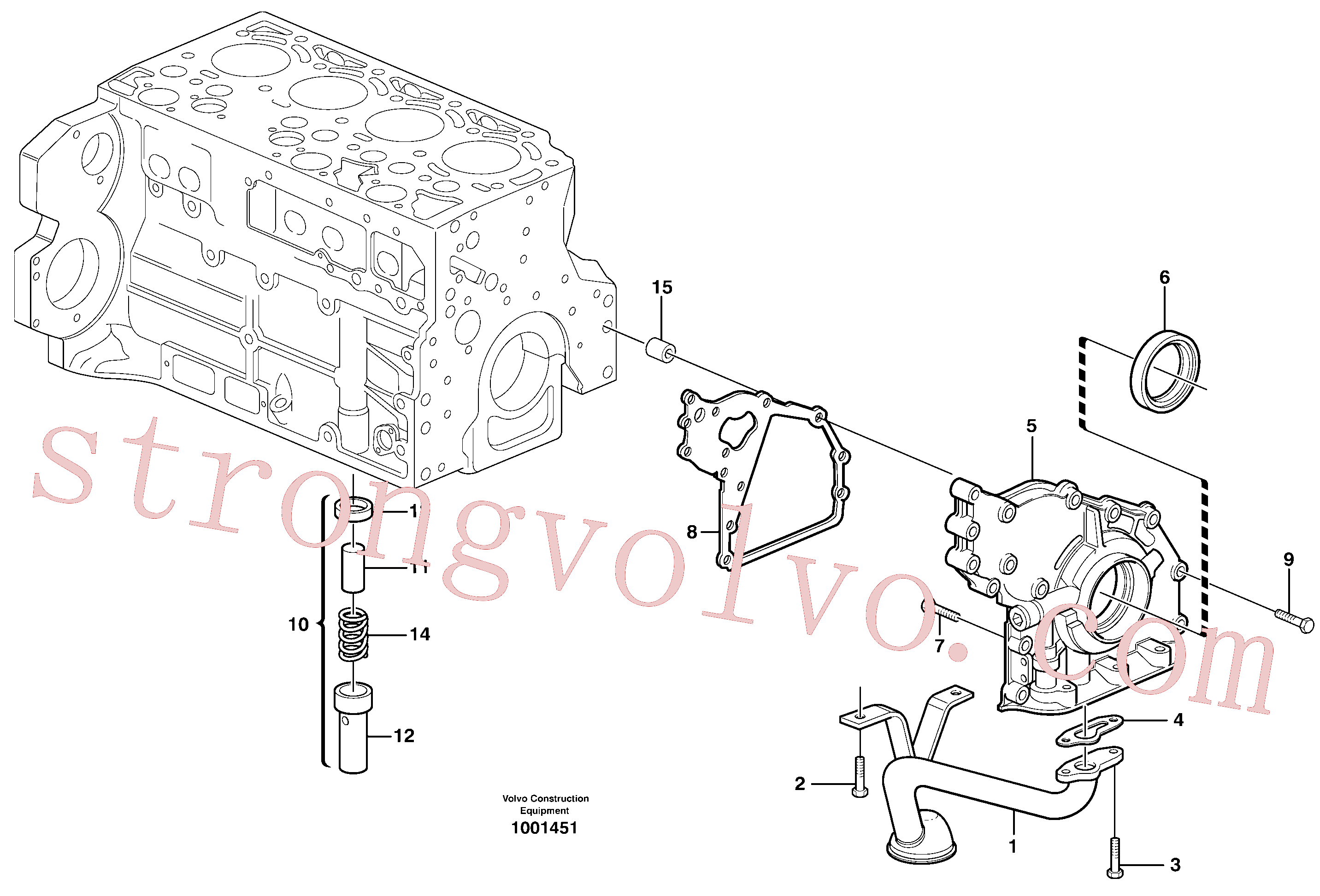 VOE11700272 Volvo Sistema de óleo lubrificante(1001451 Montagem)