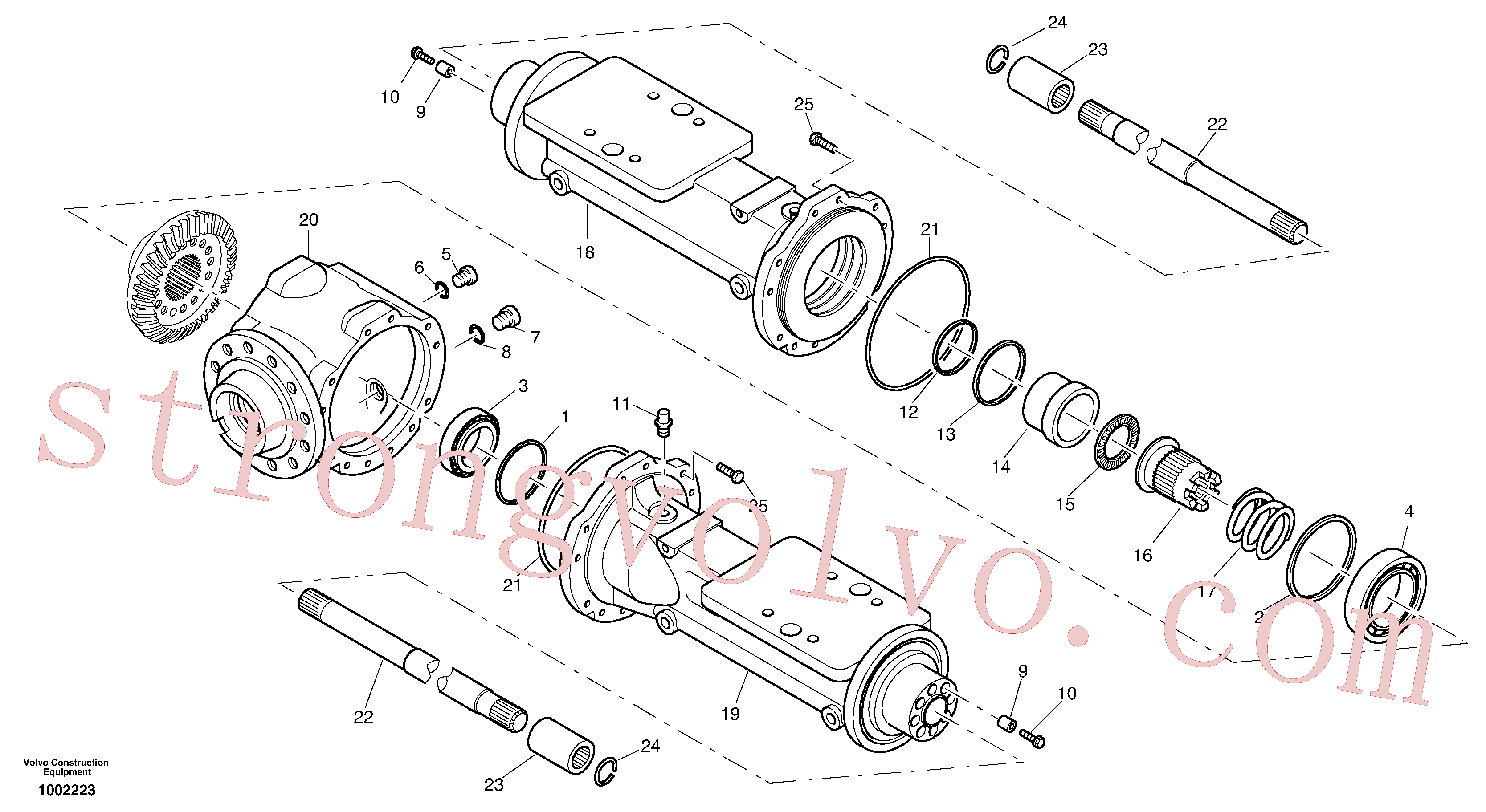 VOE11705221 Volvo Alojamento - eixo traseiro(1002223 Montagem)
