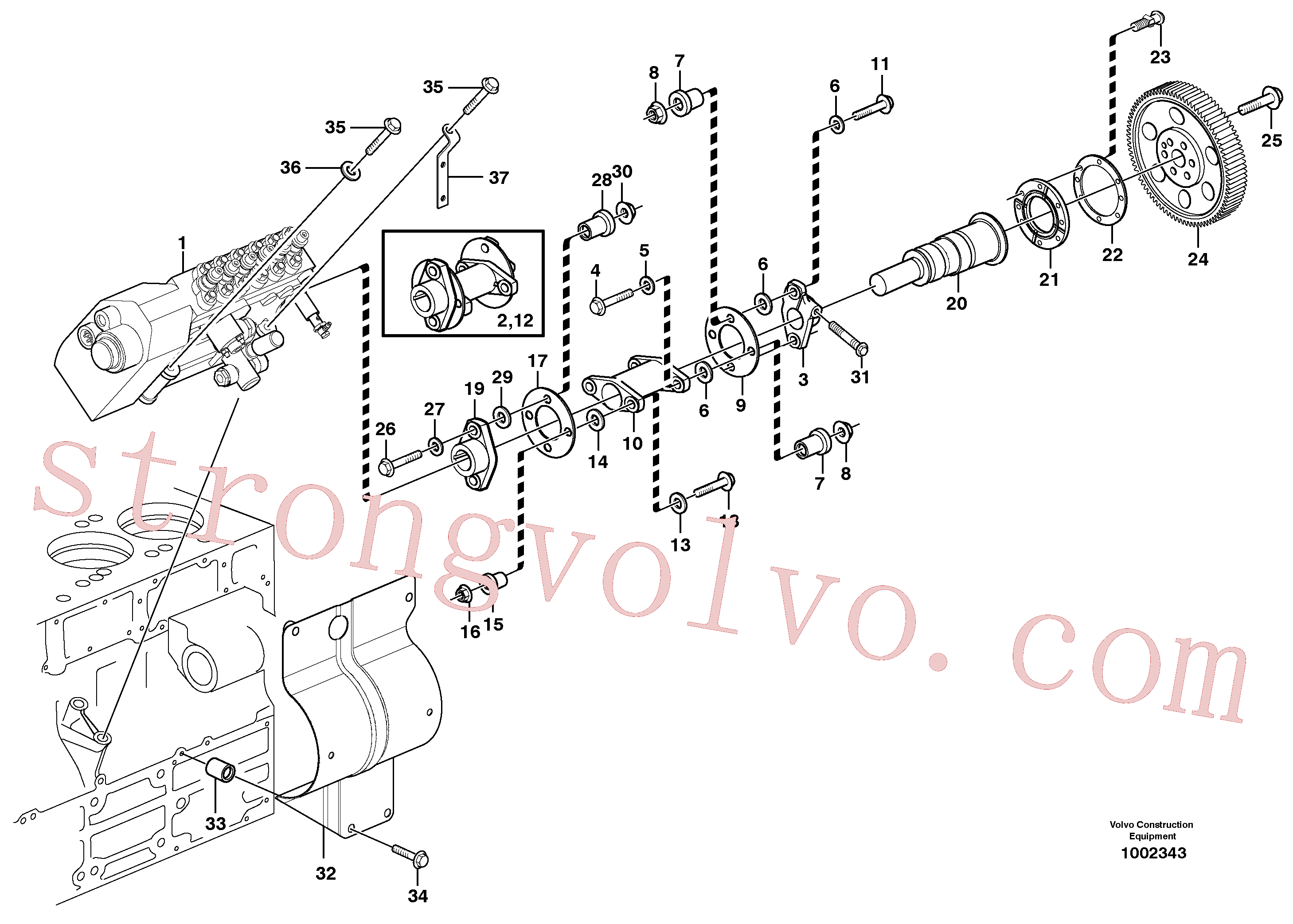 China Made ZM7095990 Parafuso sextavado Volvo Acessórios para escavadeira