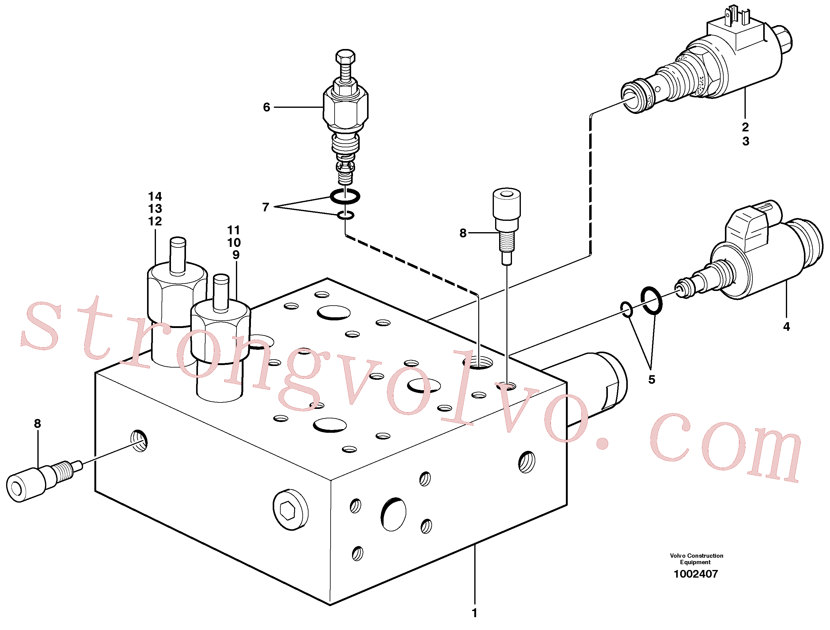 Volvo Acessórios para escavadeira VOE11709861 Válvula de redução Acessórios
